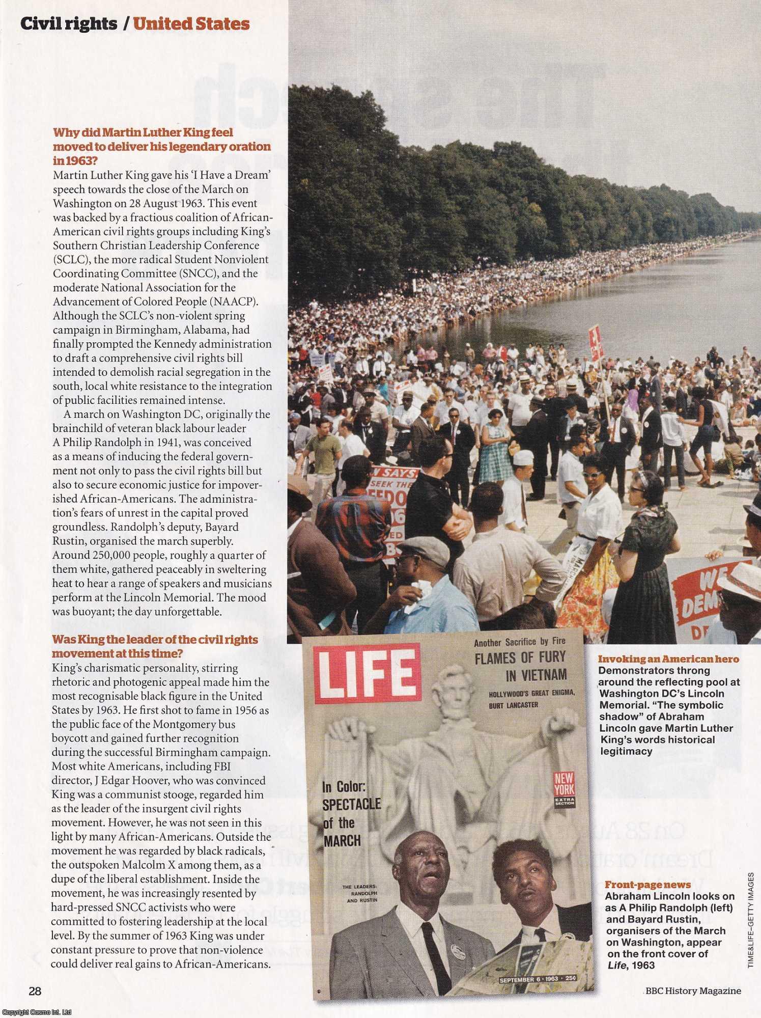 Robert Cook - Martin Luther KIng: Did America Share His Dream? An original article from BBC History Magazine, 2013.