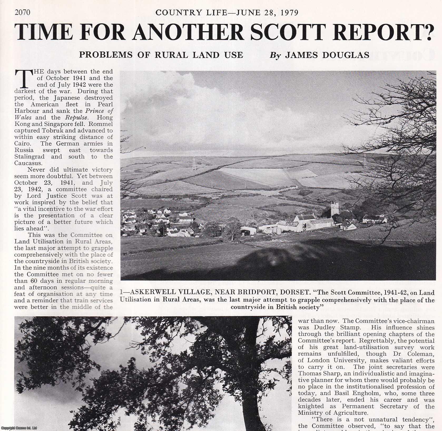 James Douglas - Problems of Rural Land Use. The Scott Report of 1941-2 and the place of the countryside in British society. Several pictures and accompanying text, removed from an original issue of Country Life Magazine, 1979.