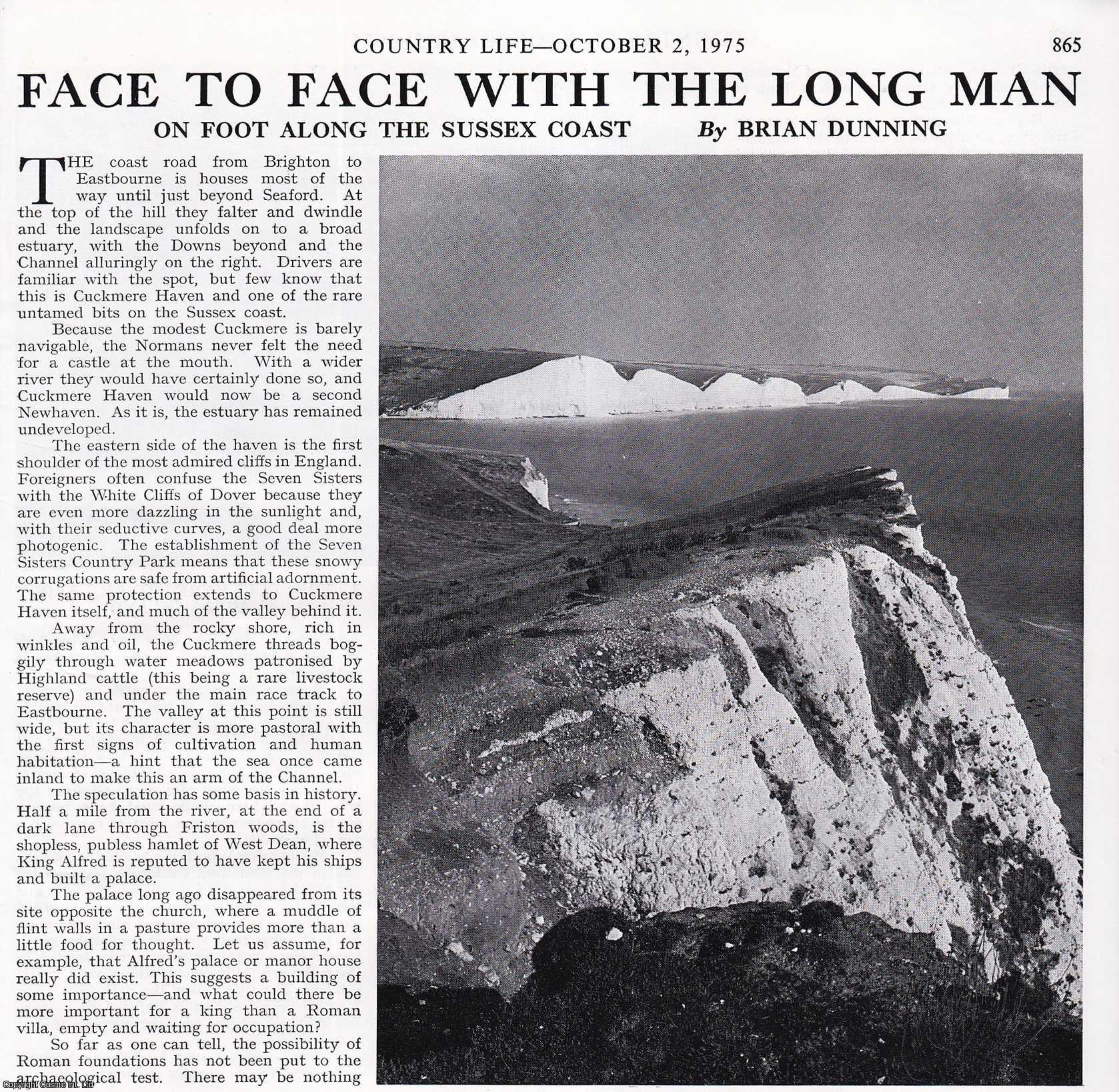 Brian Dunning - On Foot along the Sussex Coast. Several pictures and accompanying text, removed from an original issue of Country Life Magazine, 1975.