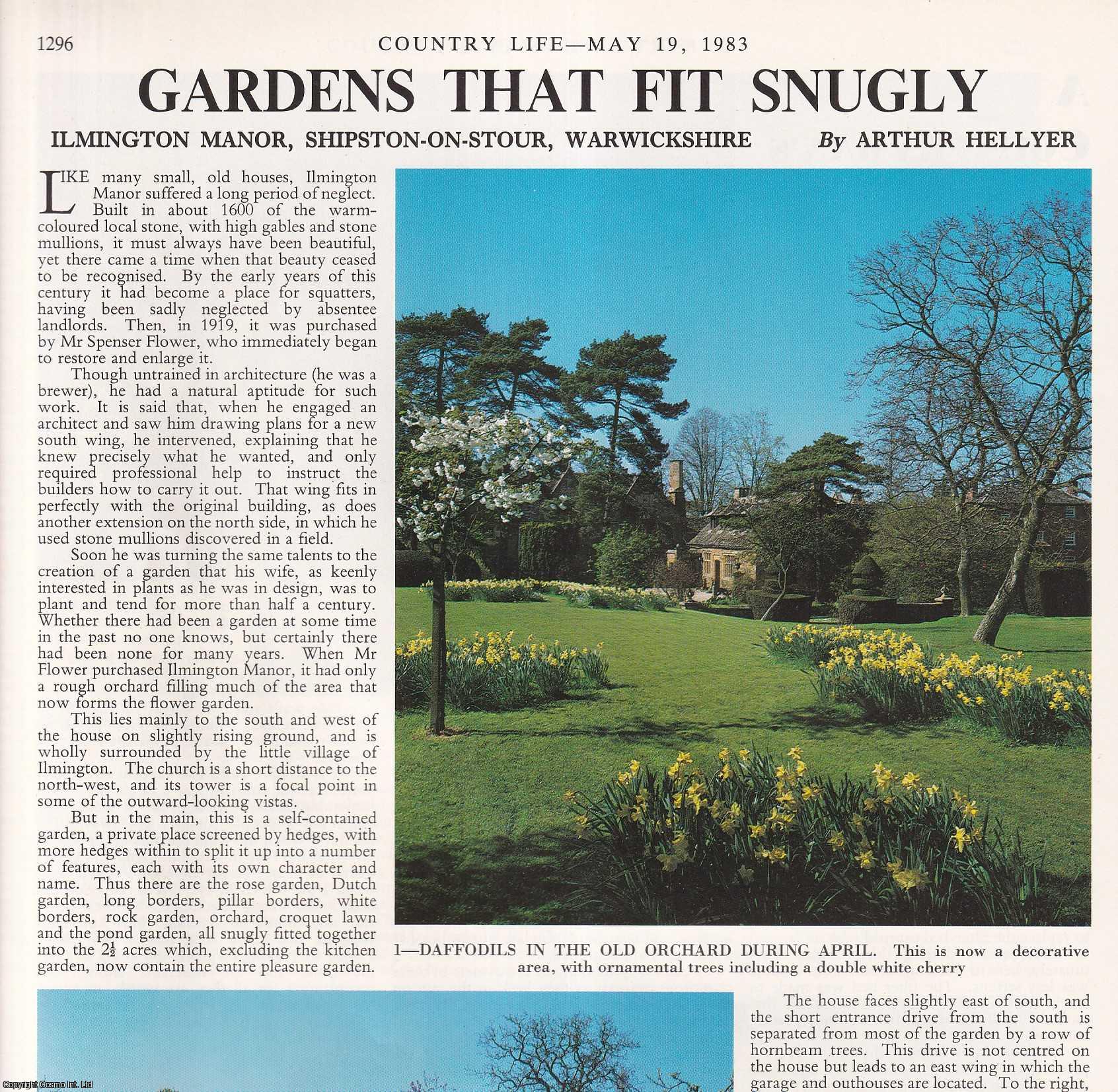 Arthur Hellyer - The Gardens of Ilmington Manor, Shipston-on-Stour, Warwickshire. Several pictures and accompanying text, removed from an original issue of Country Life Magazine, 1983.