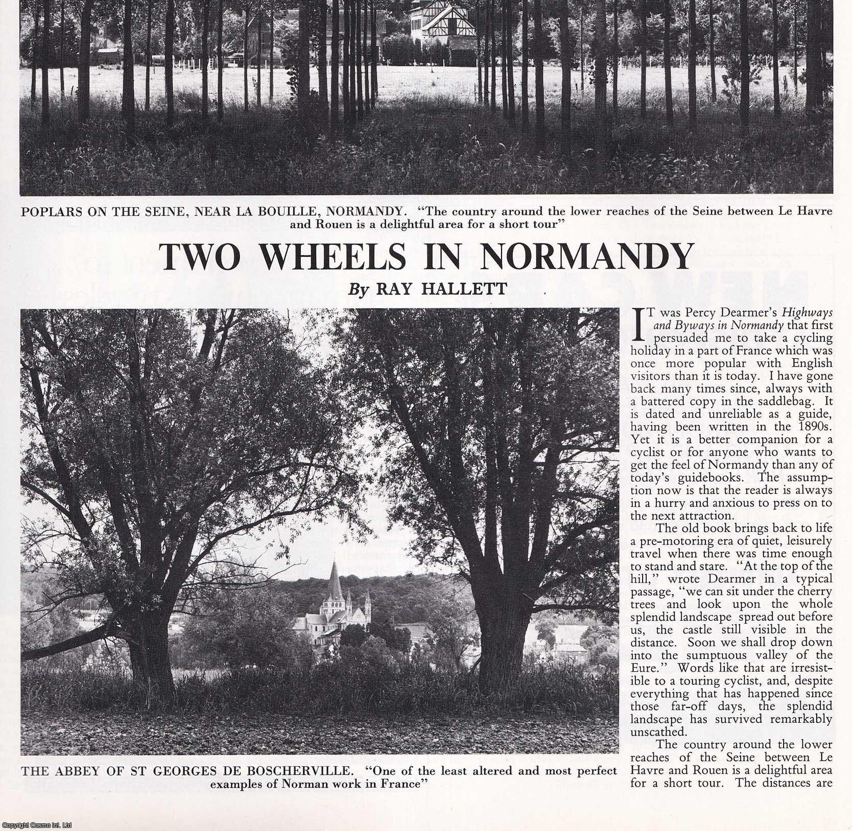 Ray Hallett - A Cycling Holiday in Normandy. Several pictures and accompanying text, removed from an original issue of Country Life Magazine, 1986.