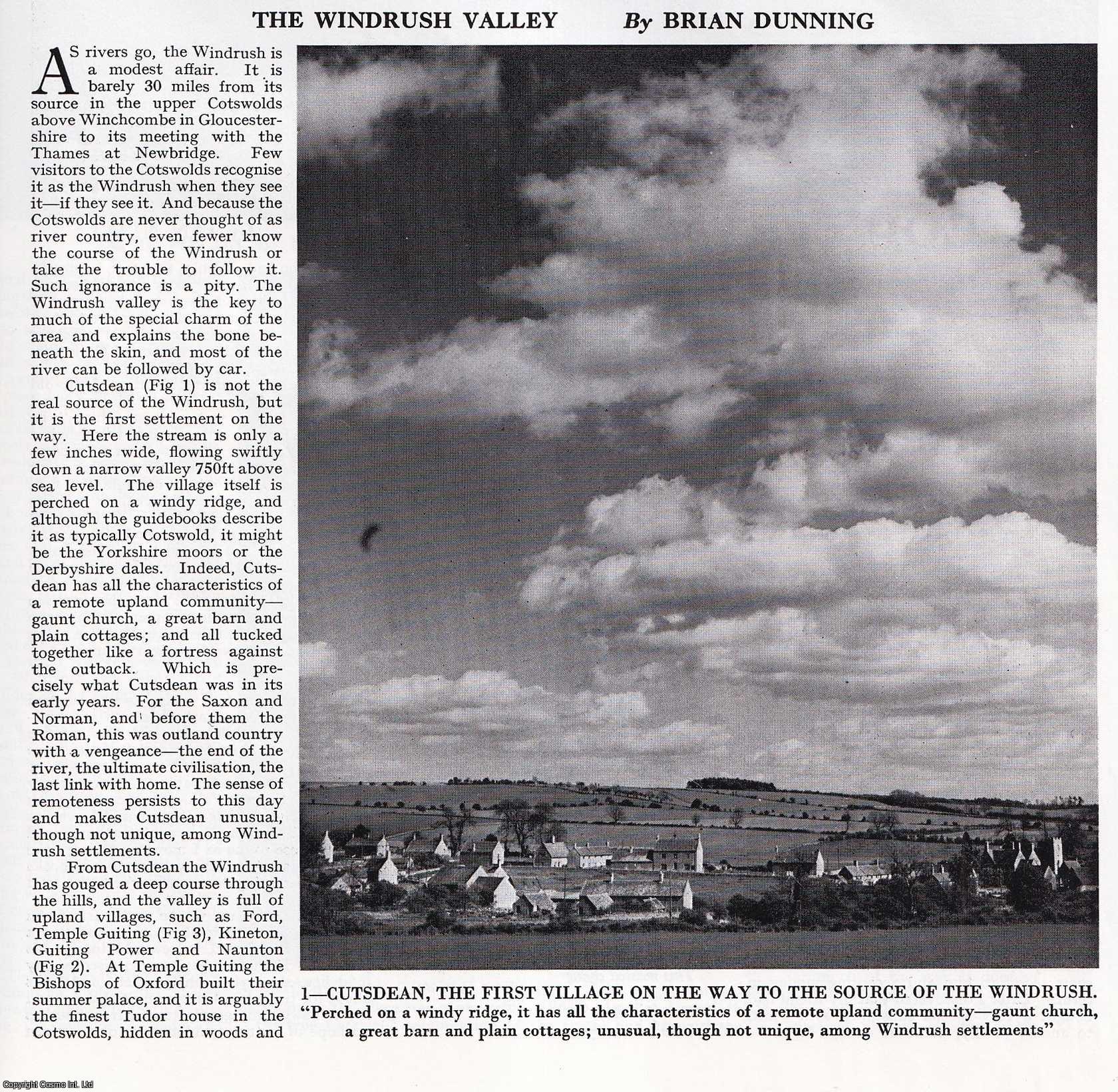 Brian Dunning - The Windrush Valley: Villages of a Cotswold River. Several pictures and accompanying text, removed from an original issue of Country Life Magazine, 1976.