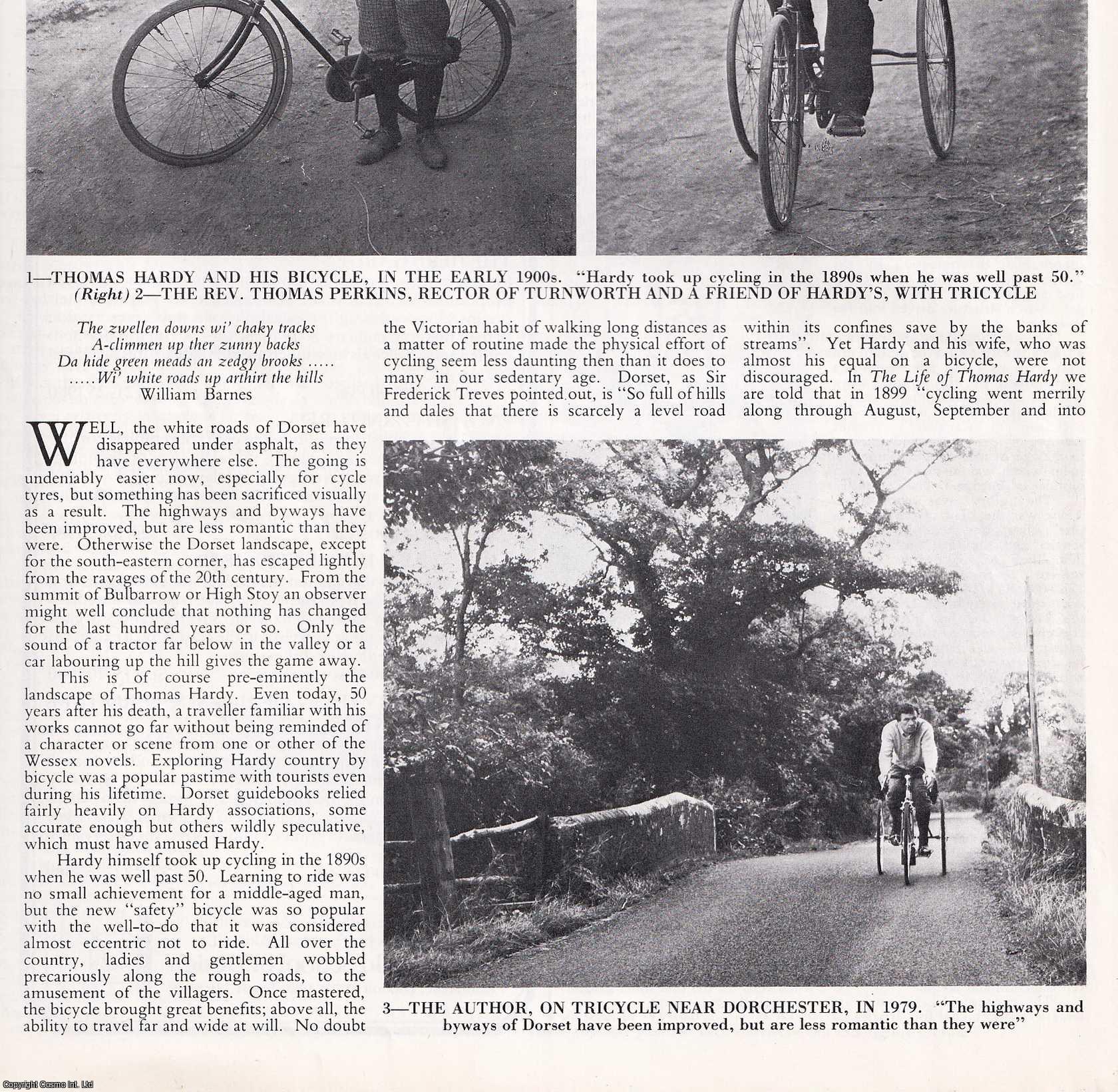 Ray Hallett - Following Thomas Hardy into Wessex: Exploring Hardy Country by Bicycle. Several pictures and accompanying text, removed from an original issue of Country Life Magazine, 1980.