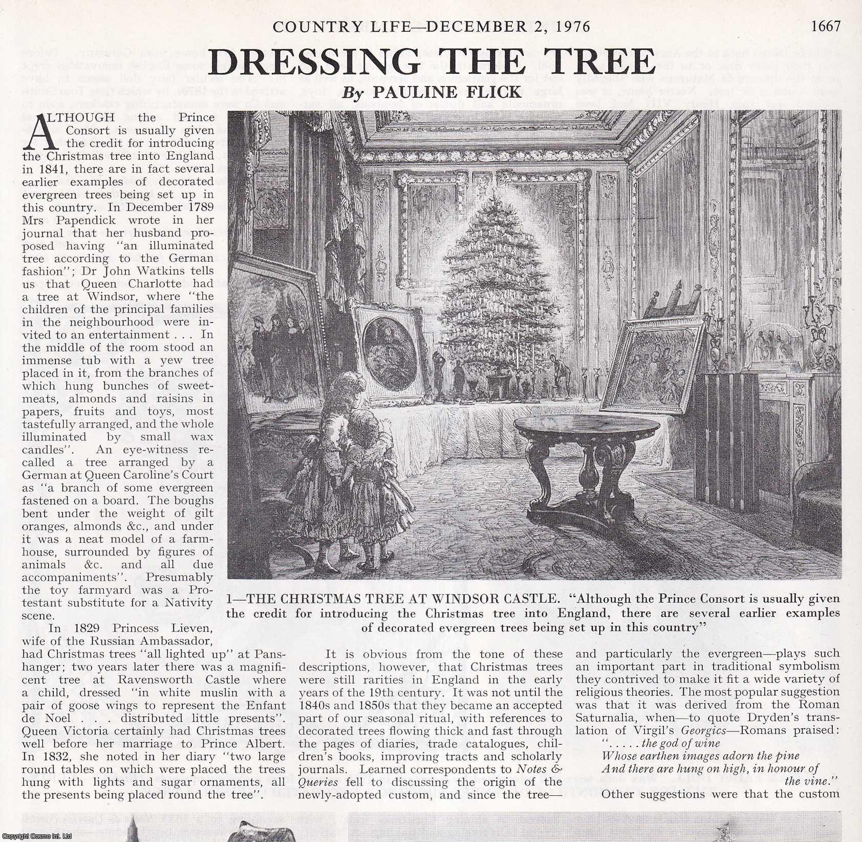 Pauline Flick - Dressing the Christmas Tree. Several pictures and accompanying text, removed from an original issue of Country Life Magazine, 1976.