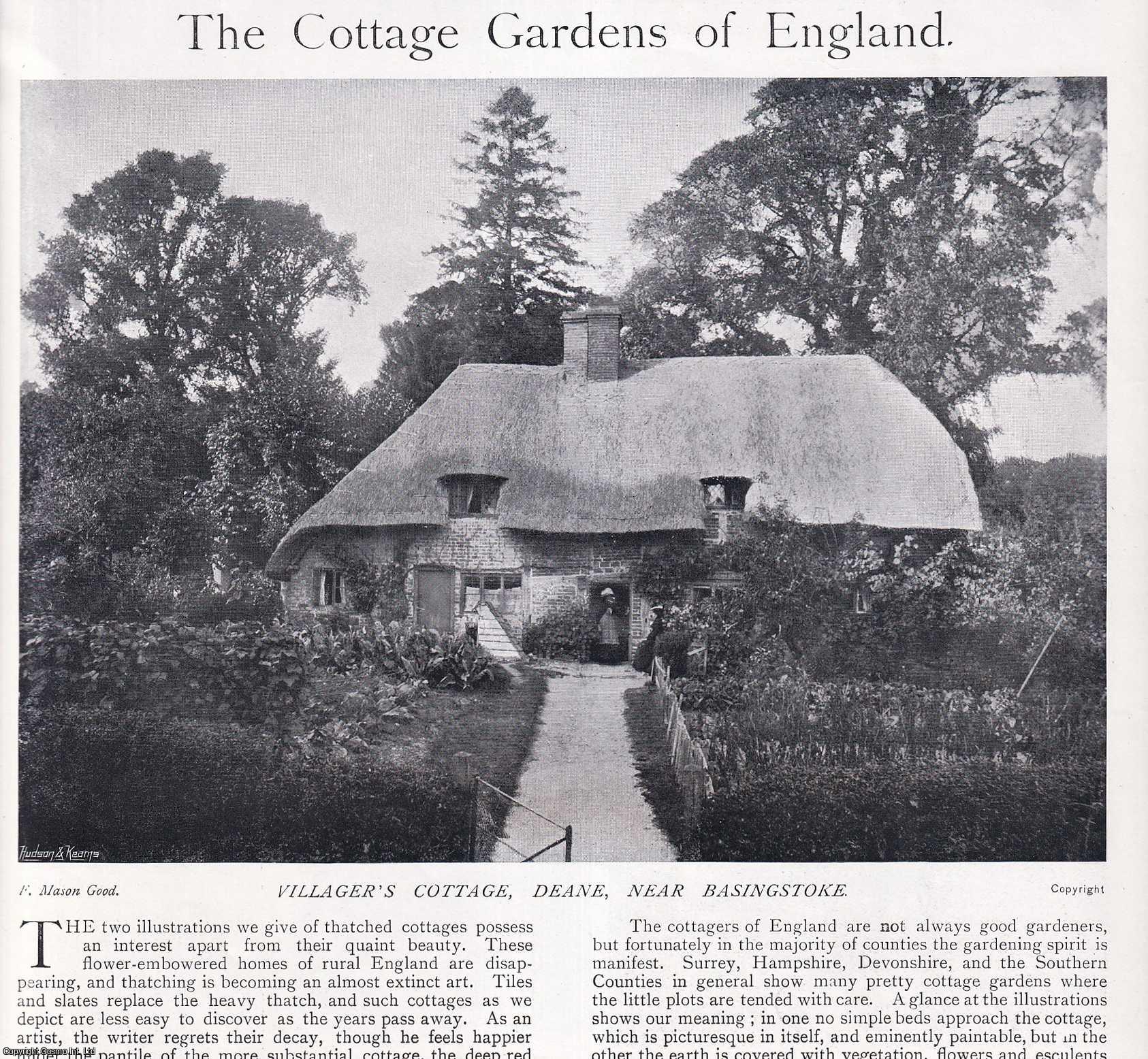COUNTRY LIFE - The Cottage Gardens of England. Several pictures and accompanying text, removed from an original issue of Country Life Magazine, 1898.