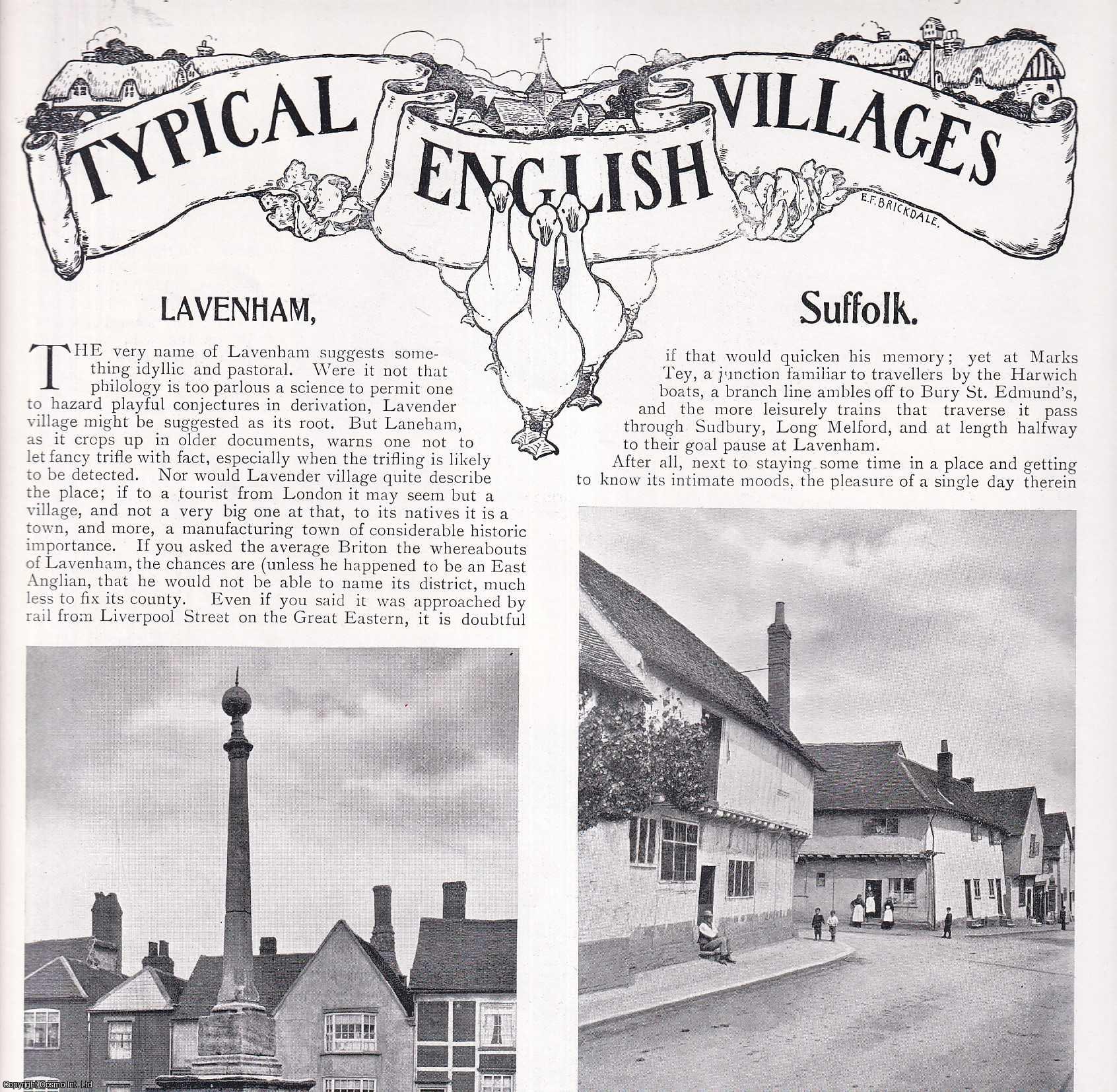 COUNTRY LIFE - Lavenham, Suffolk. Several pictures and accompanying text, removed from an original issue of Country Life Magazine, 1898.
