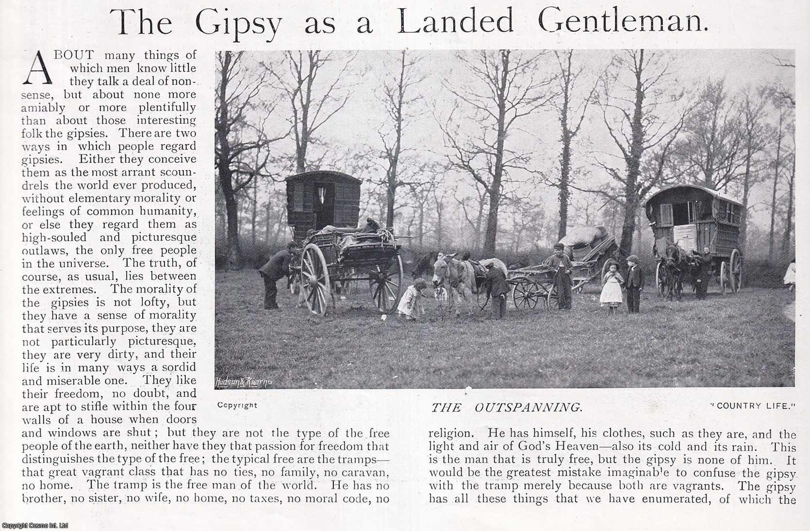 COUNTRY LIFE - The Gypsy as a Landed Gentleman. Several pictures and accompanying text, removed from an original issue of Country Life Magazine, 1898.