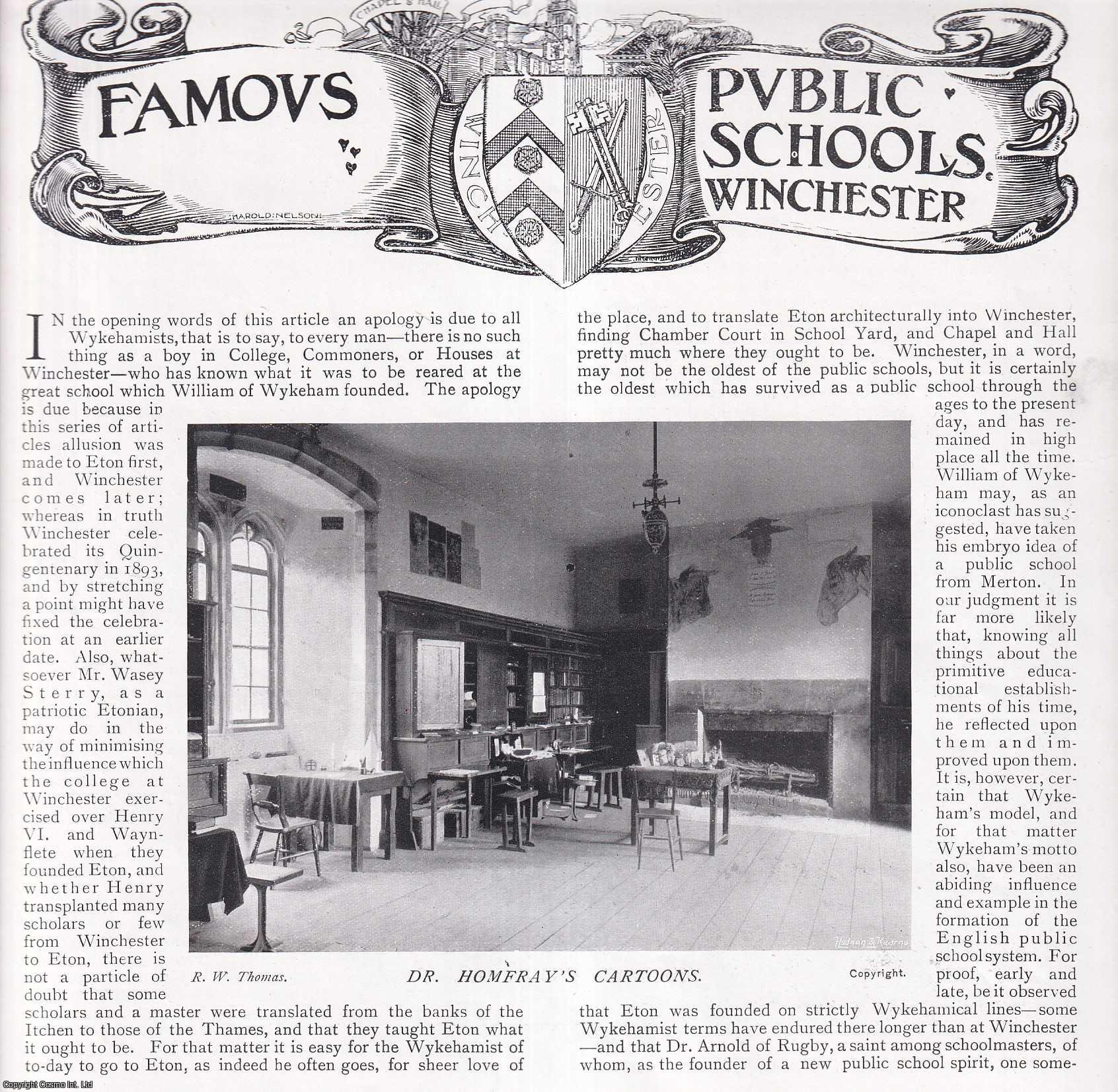COUNTRY LIFE - Winchester: Famous Public School. Several pictures and accompanying text, removed from an original issue of Country Life Magazine, 1898.