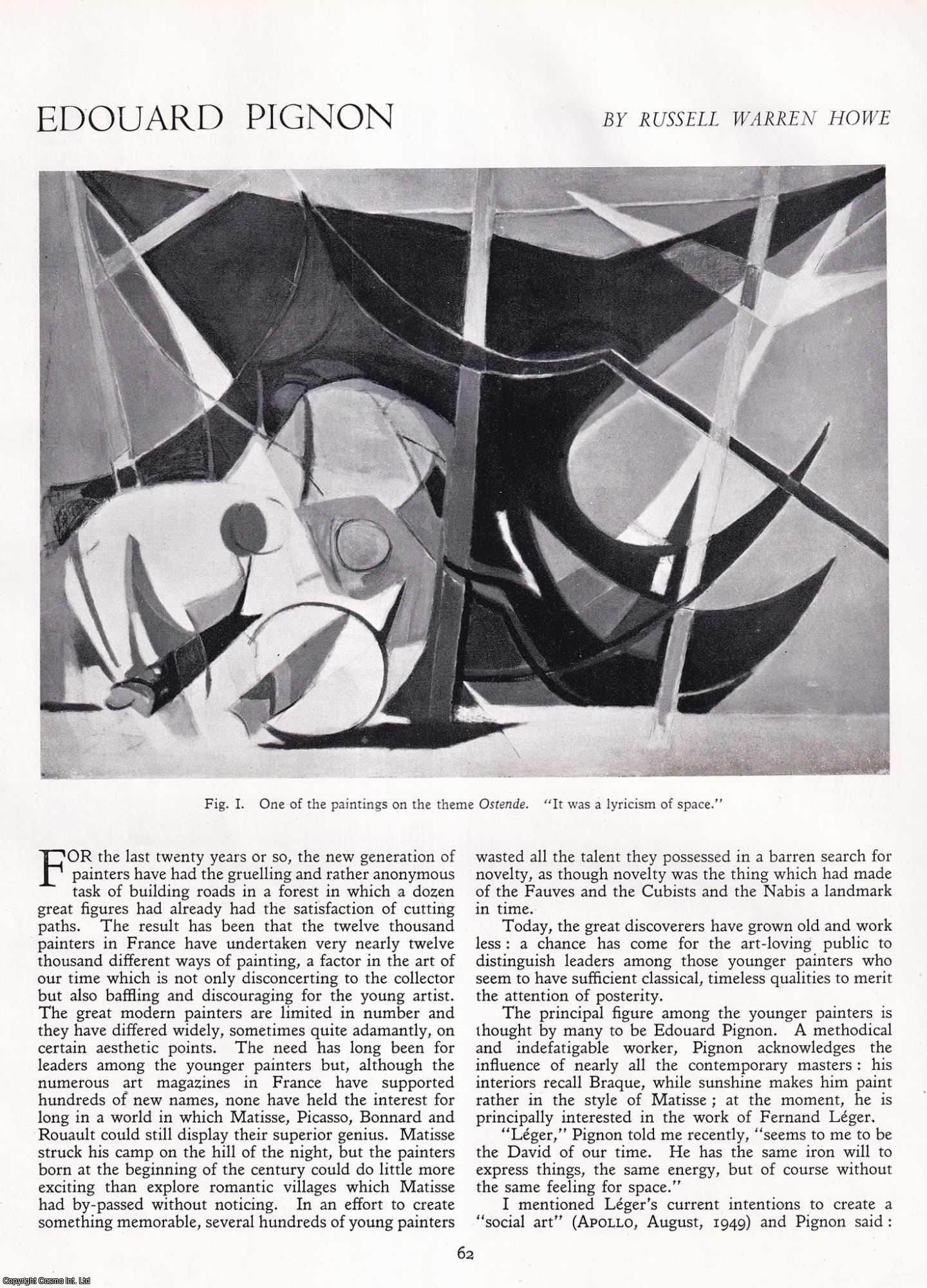Russell Warren Howe - Edouard Pignon. An original article from Apollo, International Magazine of the Arts, 1951.
