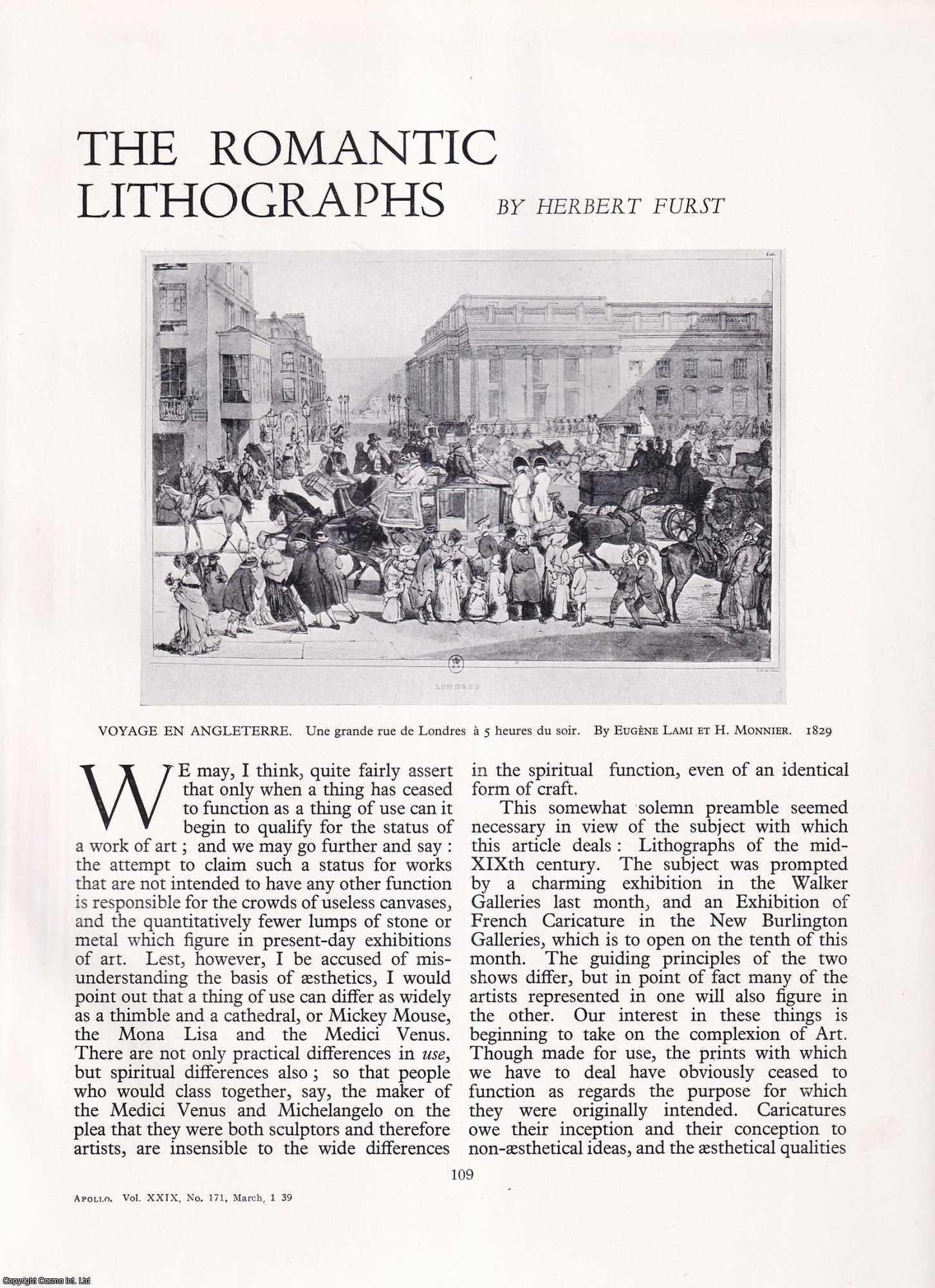 Herbert Furst - The Romantic Lithographs. An original article from Apollo, International Magazine of the Arts, 1939.