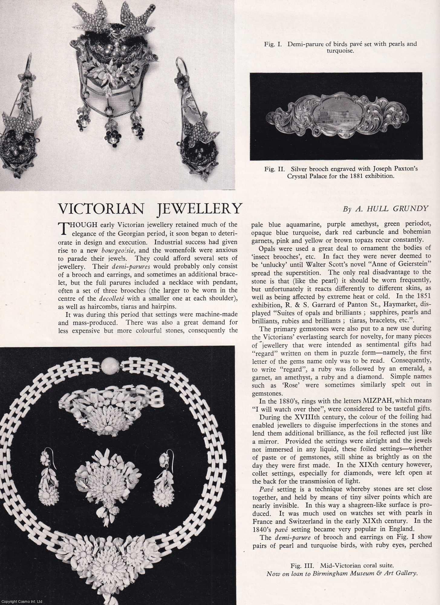 A. Hull Grundy - Victorian Jewellery. An original article from Apollo, International Magazine of the Arts, 1961.