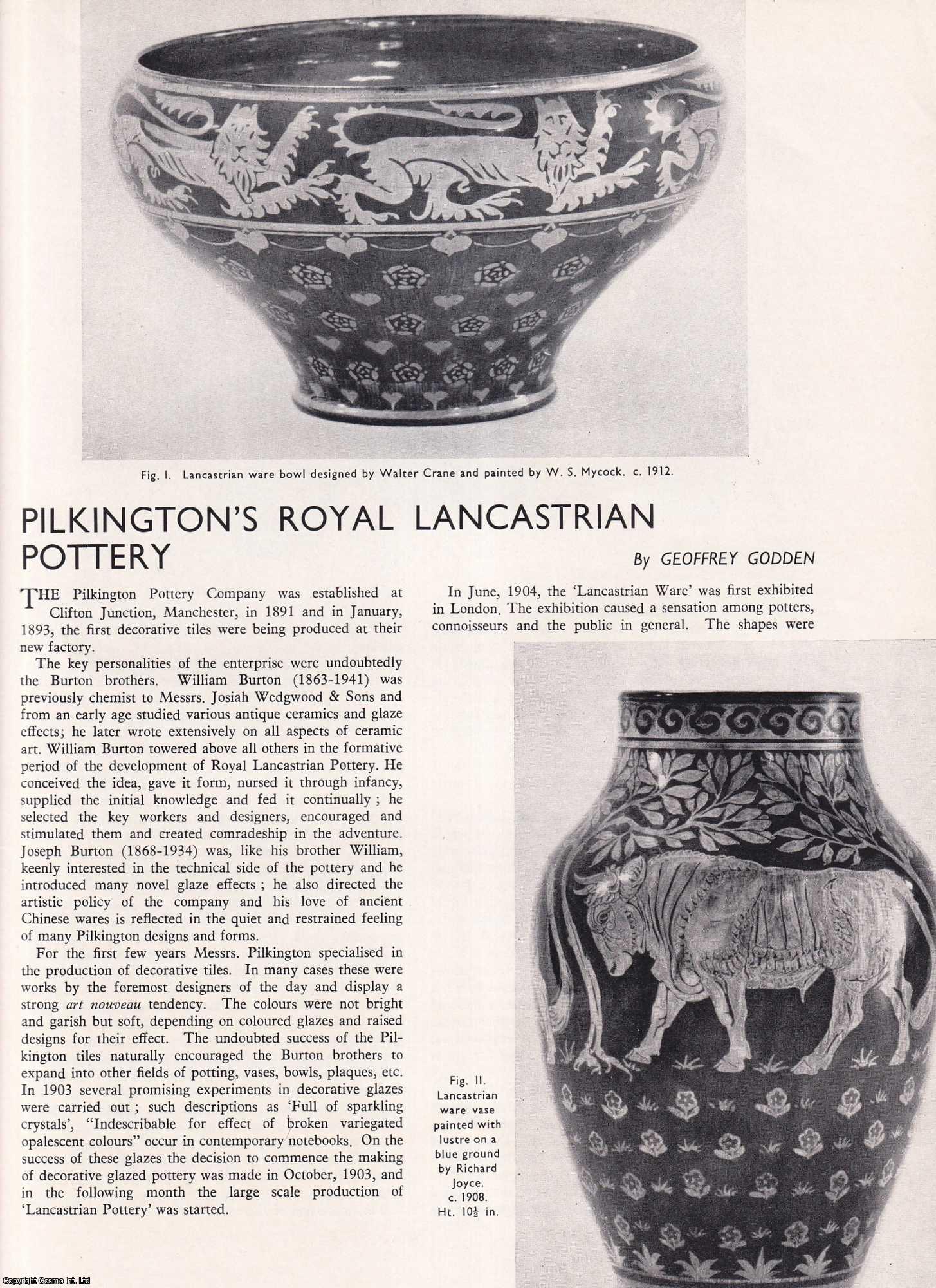 Geoffrey Godden - Pilkington's Royal Lancastrian Pottery. An original article from Apollo, International Magazine of the Arts, 1961.