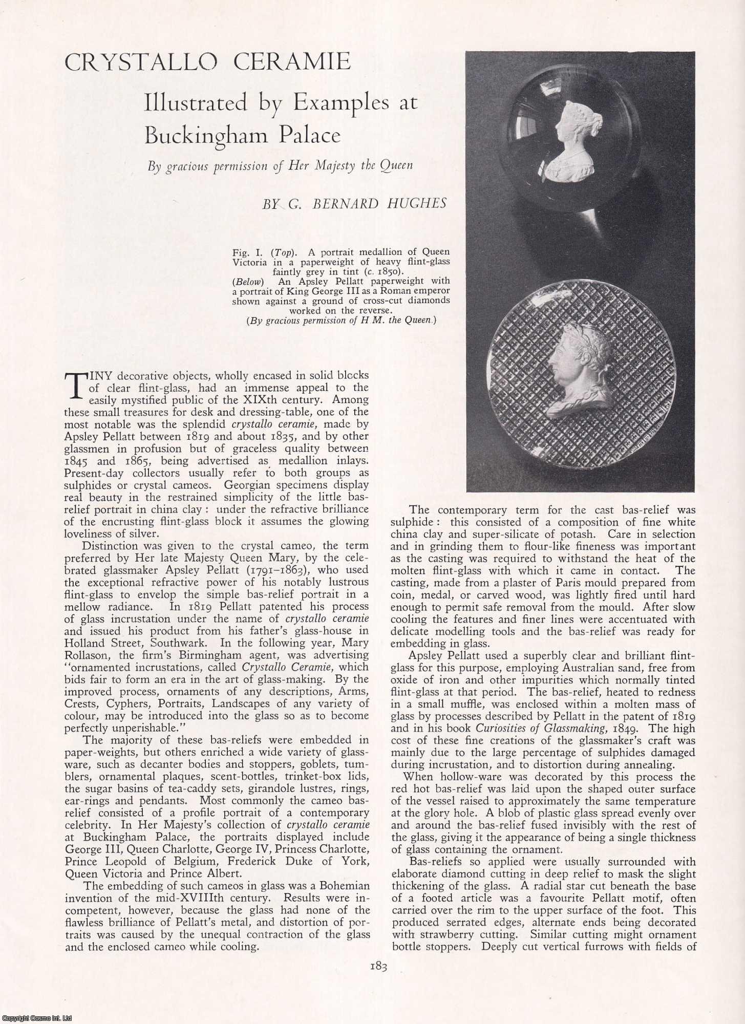 G. Bernard Hughes - Crystallo Ceramie: Illustrated Examples at Buckingham Palace. An original article from Apollo, International Magazine of the Arts, 1953.