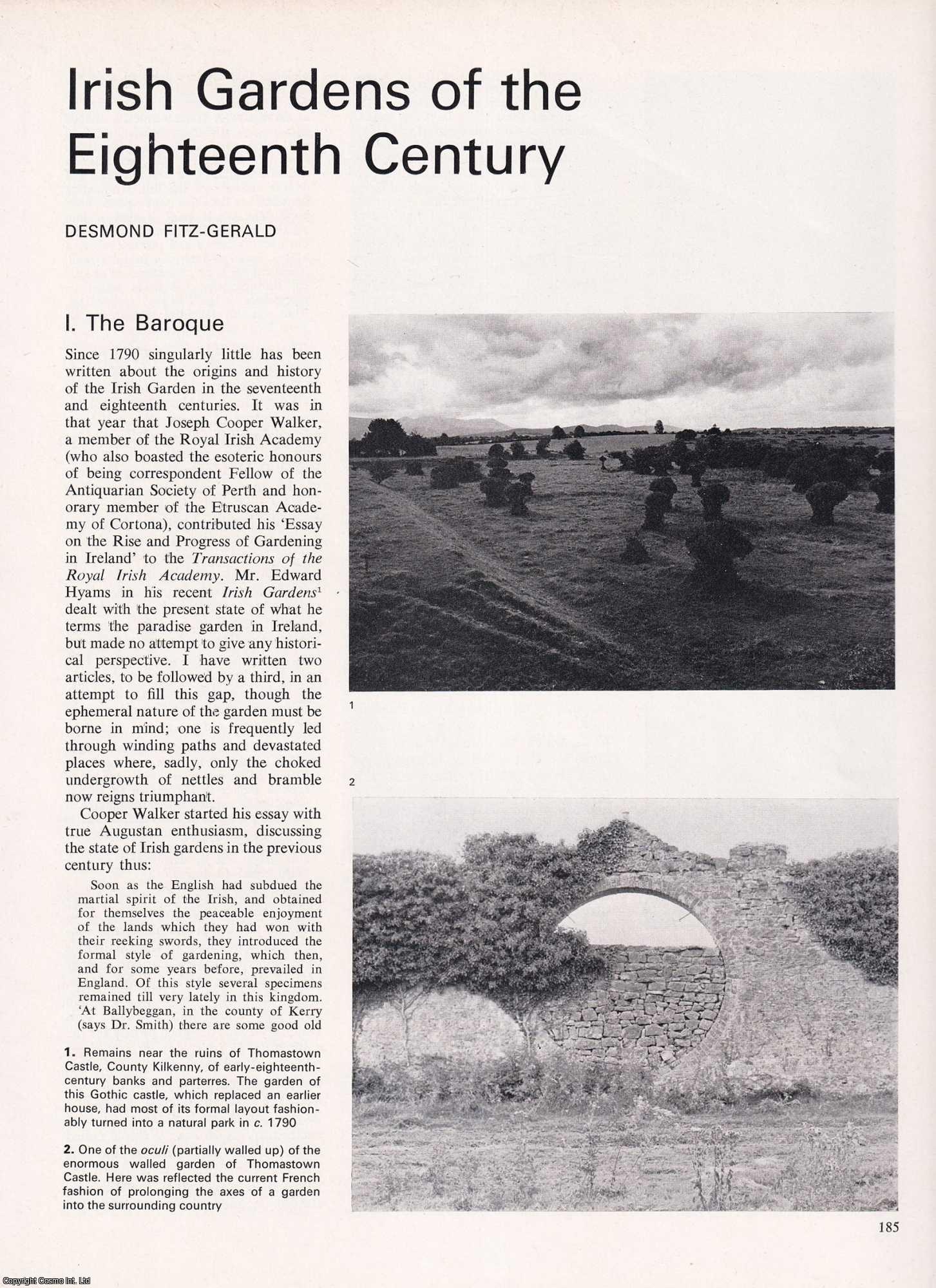 Desmond Fitz-Gerald - Irish Gardens of the Eighteenth Century: The Baroque and the Rococo. An original article from Apollo, International Magazine of the Arts, 1968.