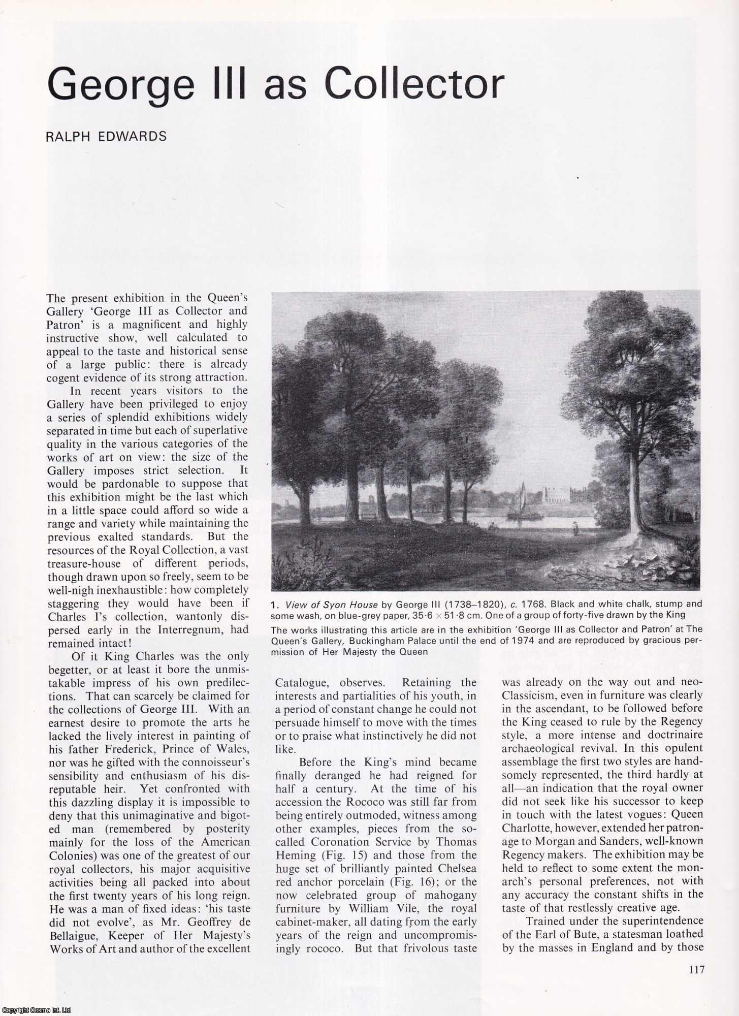 Ralph Edwards - George III as Collector. An original article from Apollo, International Magazine of the Arts, 1974.