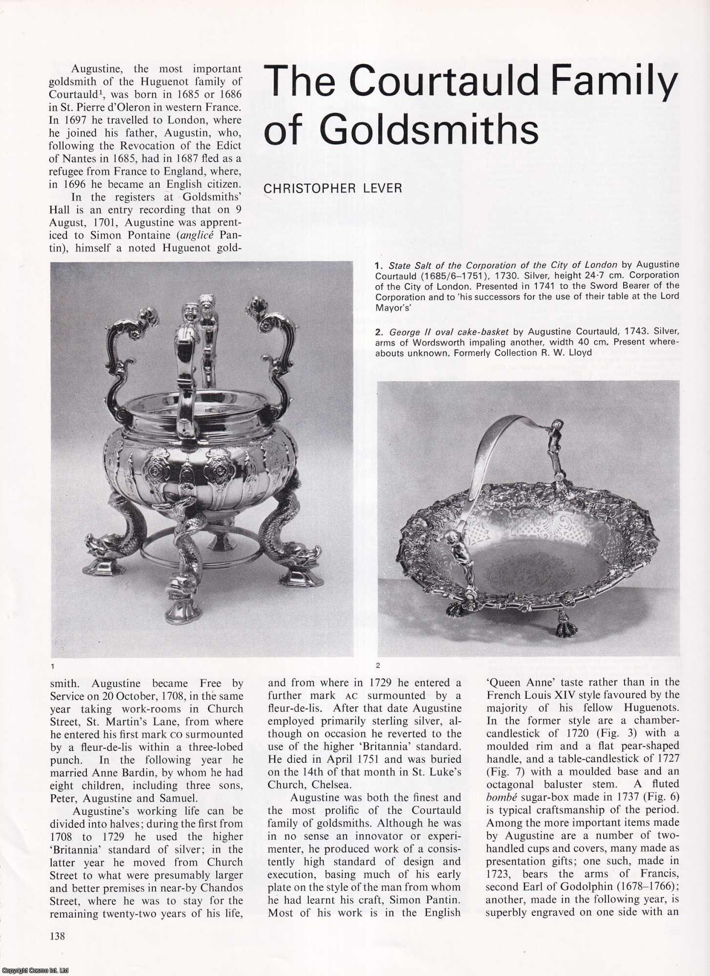 Christopher Lever - The Courtauld Family of Goldsmiths. An original article from Apollo, International Magazine of the Arts, 1974.