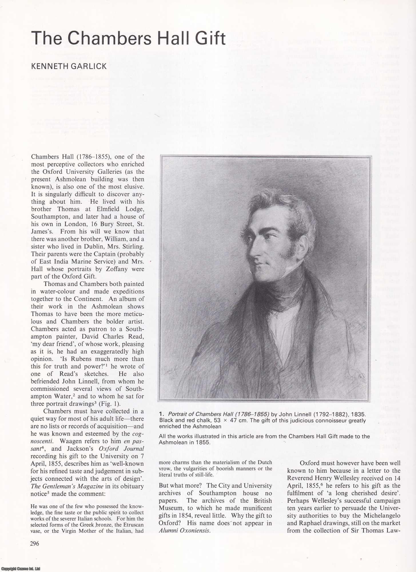 Kenneth Garlick - The Chambers Hall (1786-1855) Gift to the Oxford University Galleries. An original article from Apollo, International Magazine of the Arts, 1983.