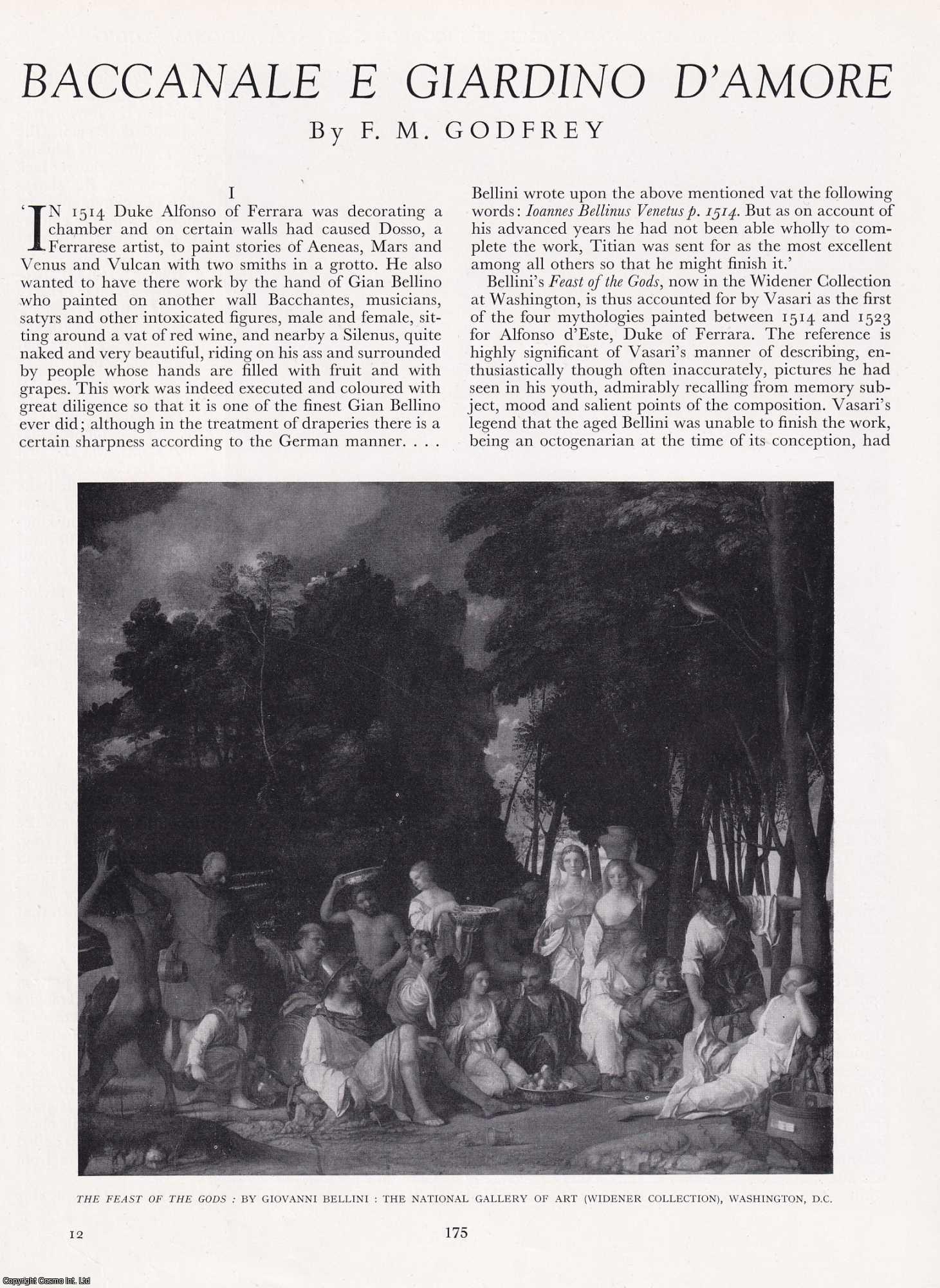 F.M. Godfrey - Baccanale e Giardino d'Amore. An original article from The Connoisseur, 1950.