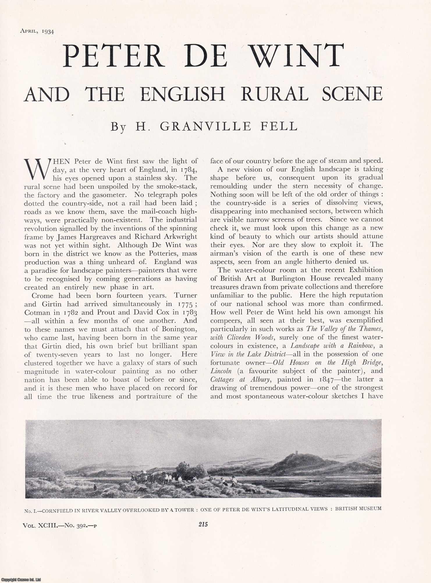 H. Granville Fell - Peter de Wint and the English Rural Scene. An original article from The Connoisseur, 1934.