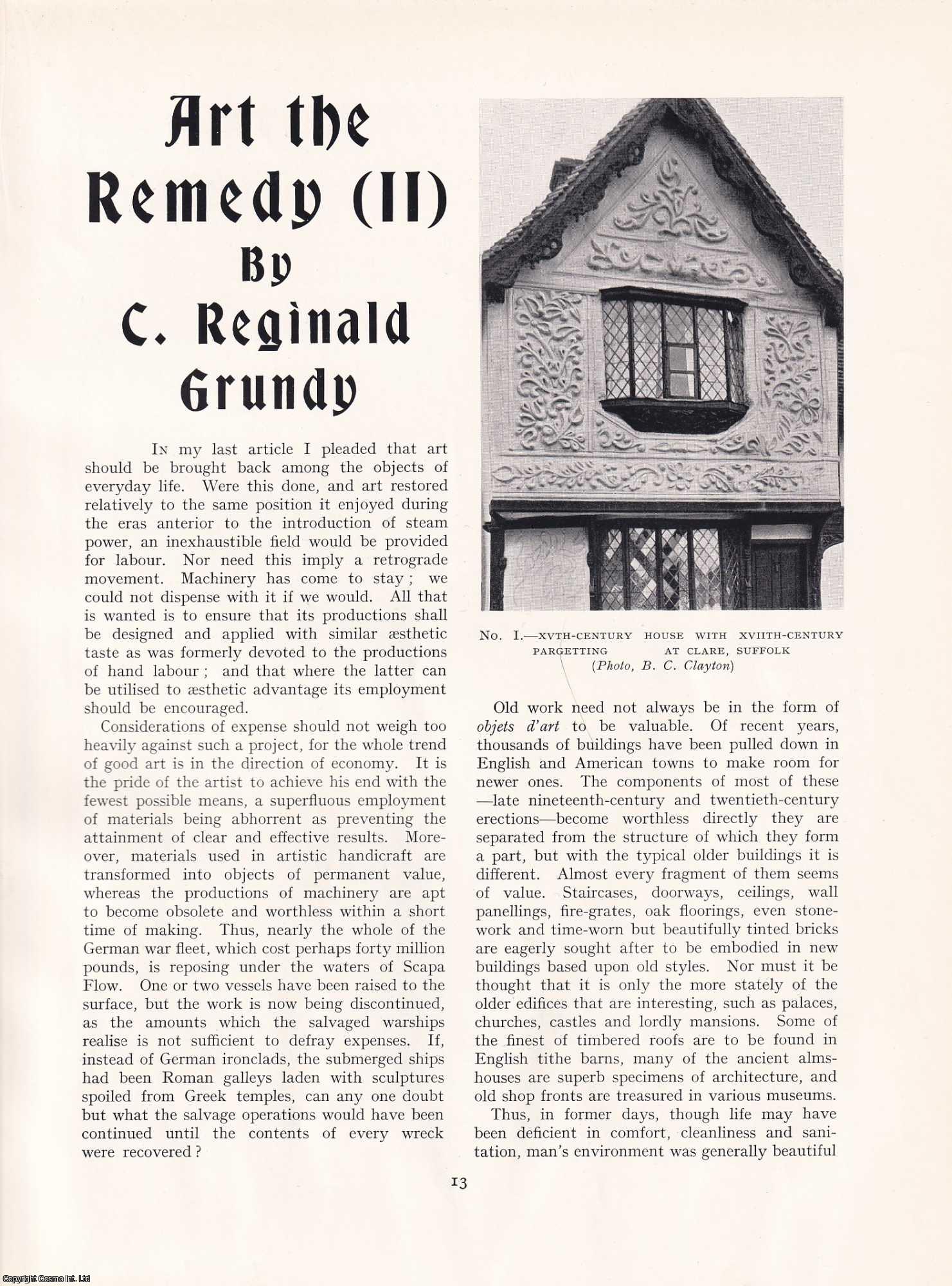 C. Reginald Grundy - Art in the Architecture of Old Buildings. An original article from The Connoisseur, 1932.