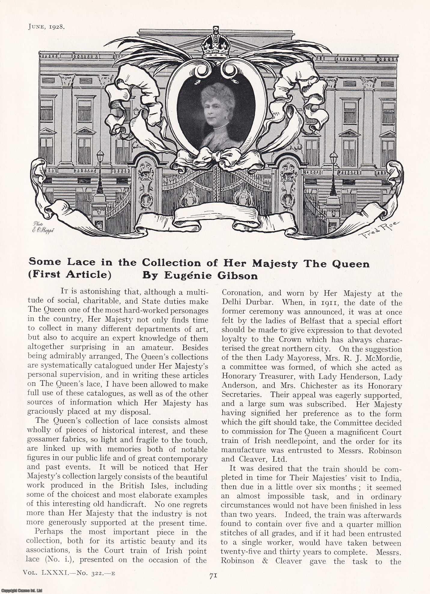 Eugenie Gibson - Lace in the Royal Collection. An original article from The Connoisseur, 1932.