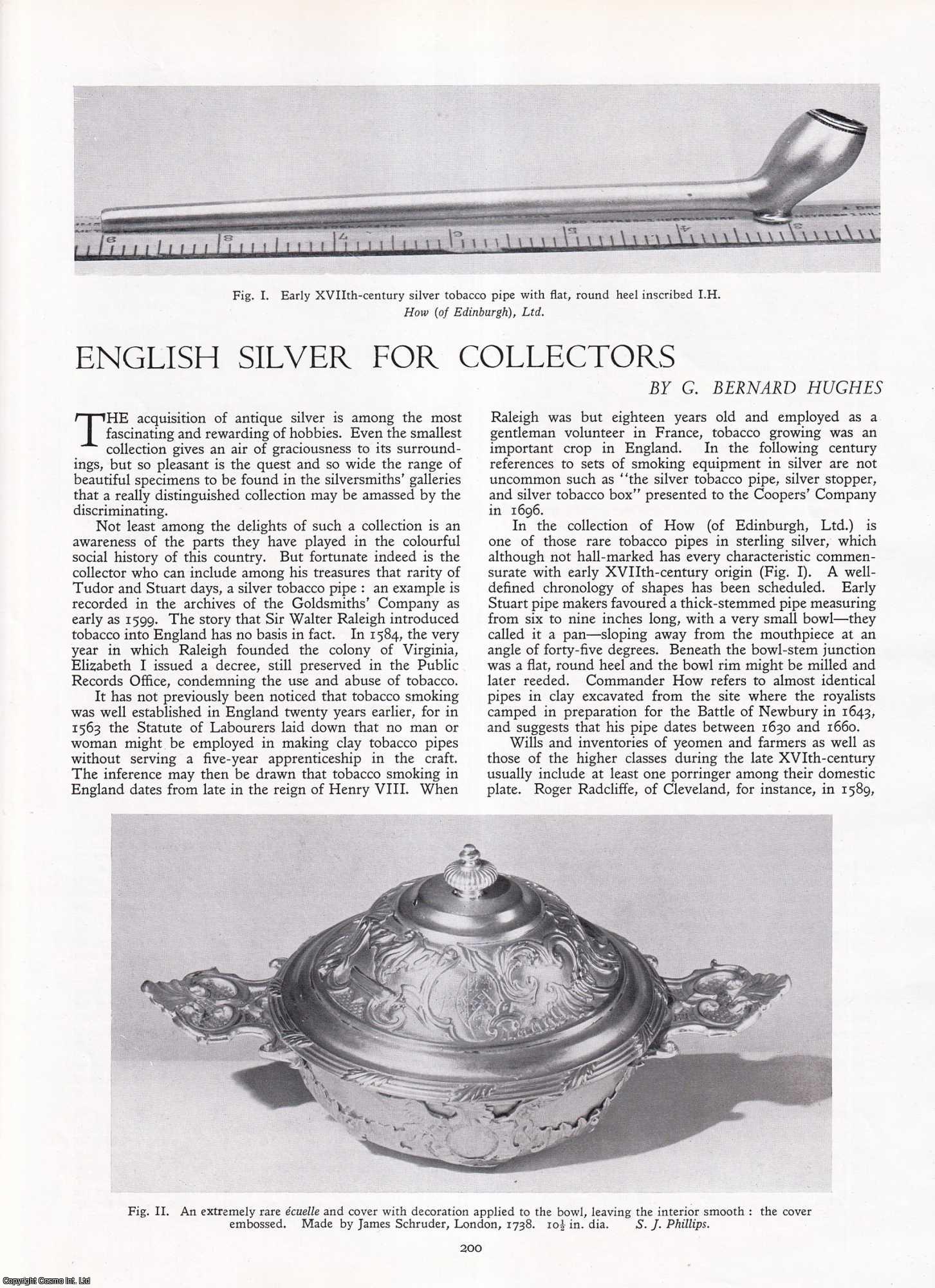 G. Bernard Hughes - English Silver for Collectors. An original article from Apollo, International Magazine of the Arts, 1952.