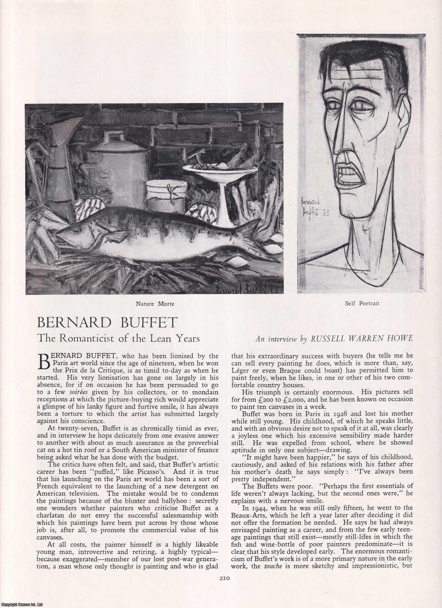 Russell Warren Howe - Bernard Buffet, Controversial French Painter: The Romanticist of the Lean Years. An original article from Apollo, International Magazine of the Arts, 1955.