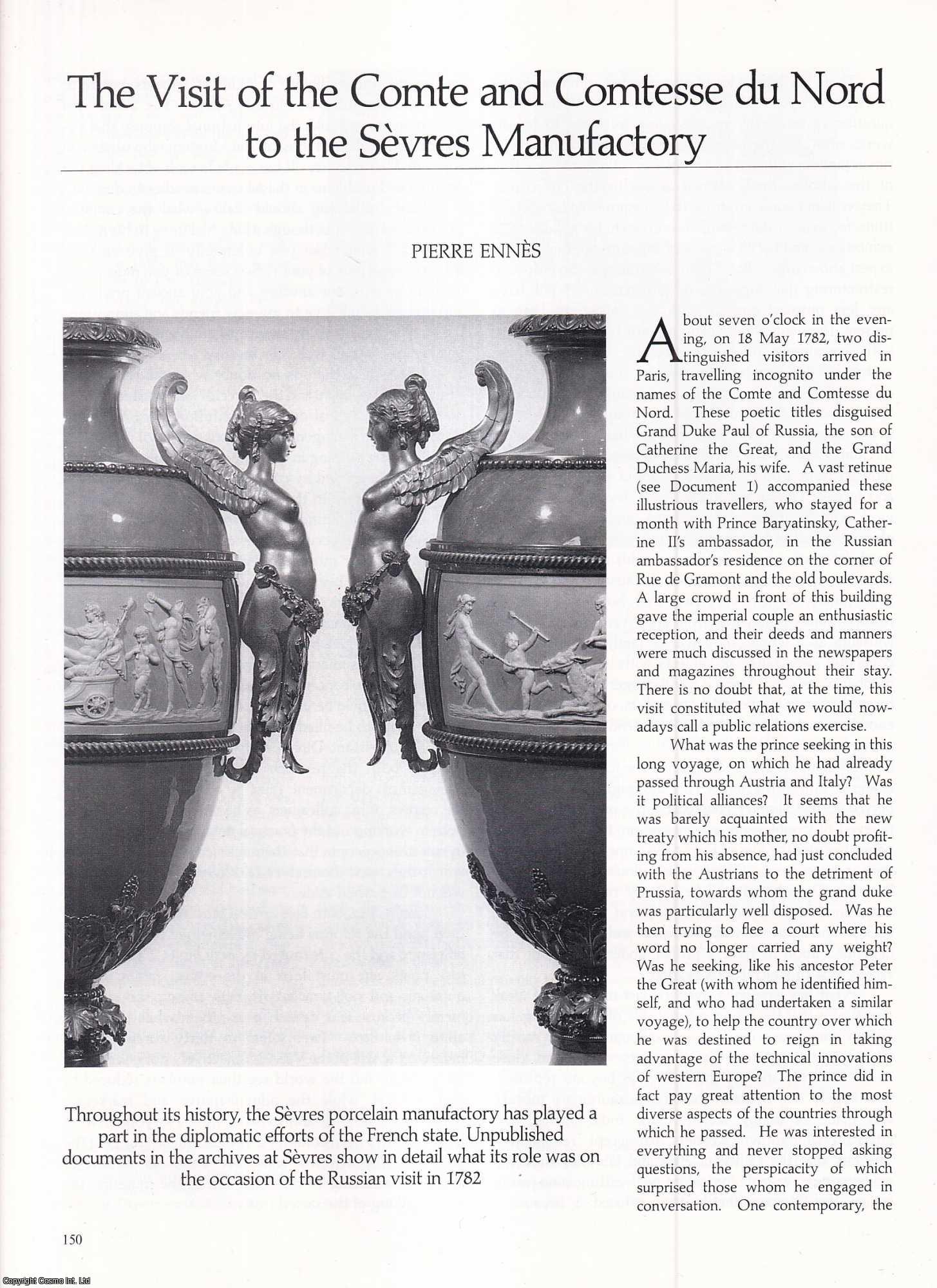 Pierre Ennes - The Visit of the Comte and Comtesse du Nord to the Sevres Manufactory. An original article from Apollo, International Magazine of the Arts, 1989.