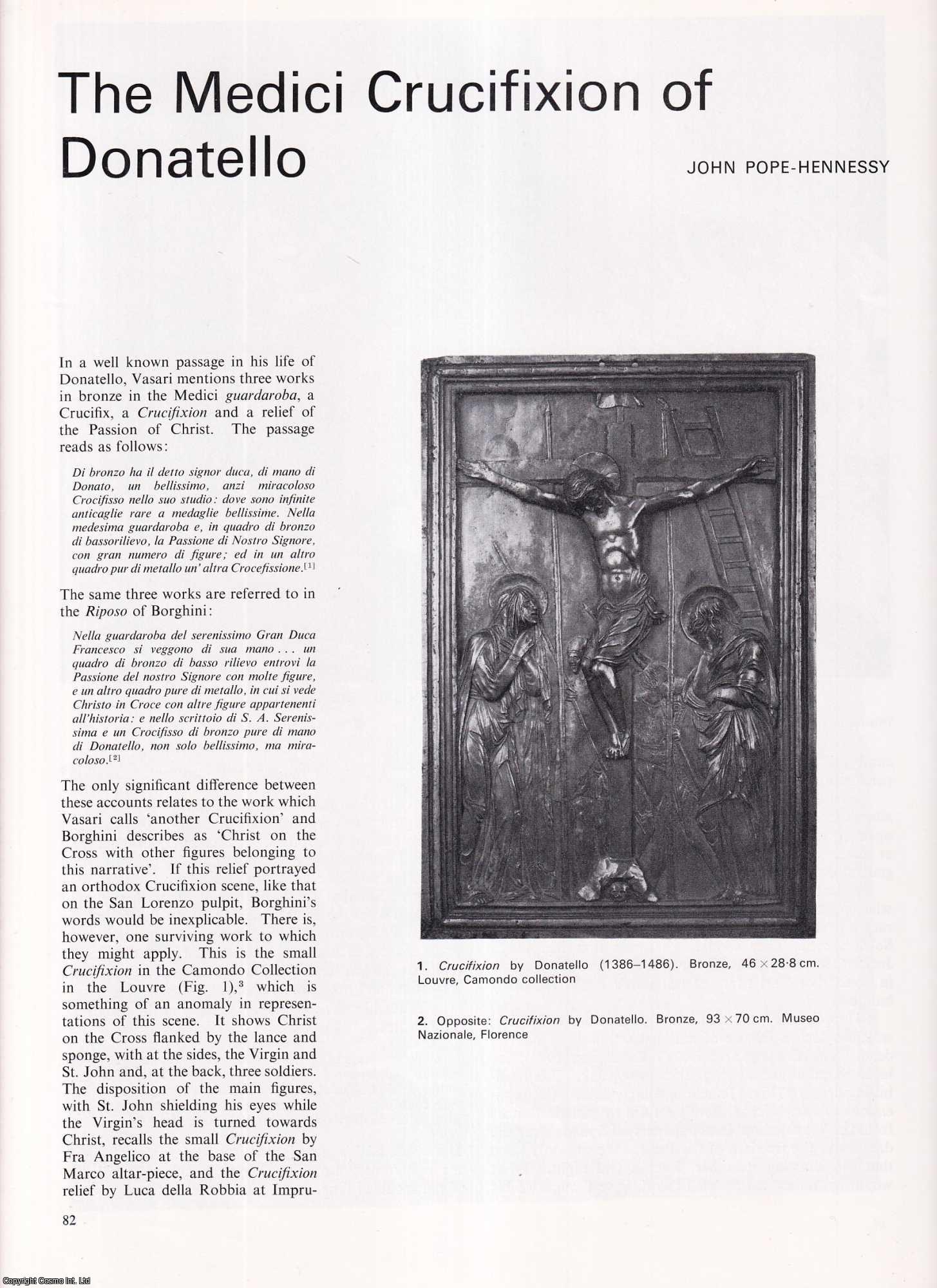 John Pope-Hennessy - The Medici Crucifixion of Donatello. An original article from Apollo, International Magazine of the Arts, 1975.