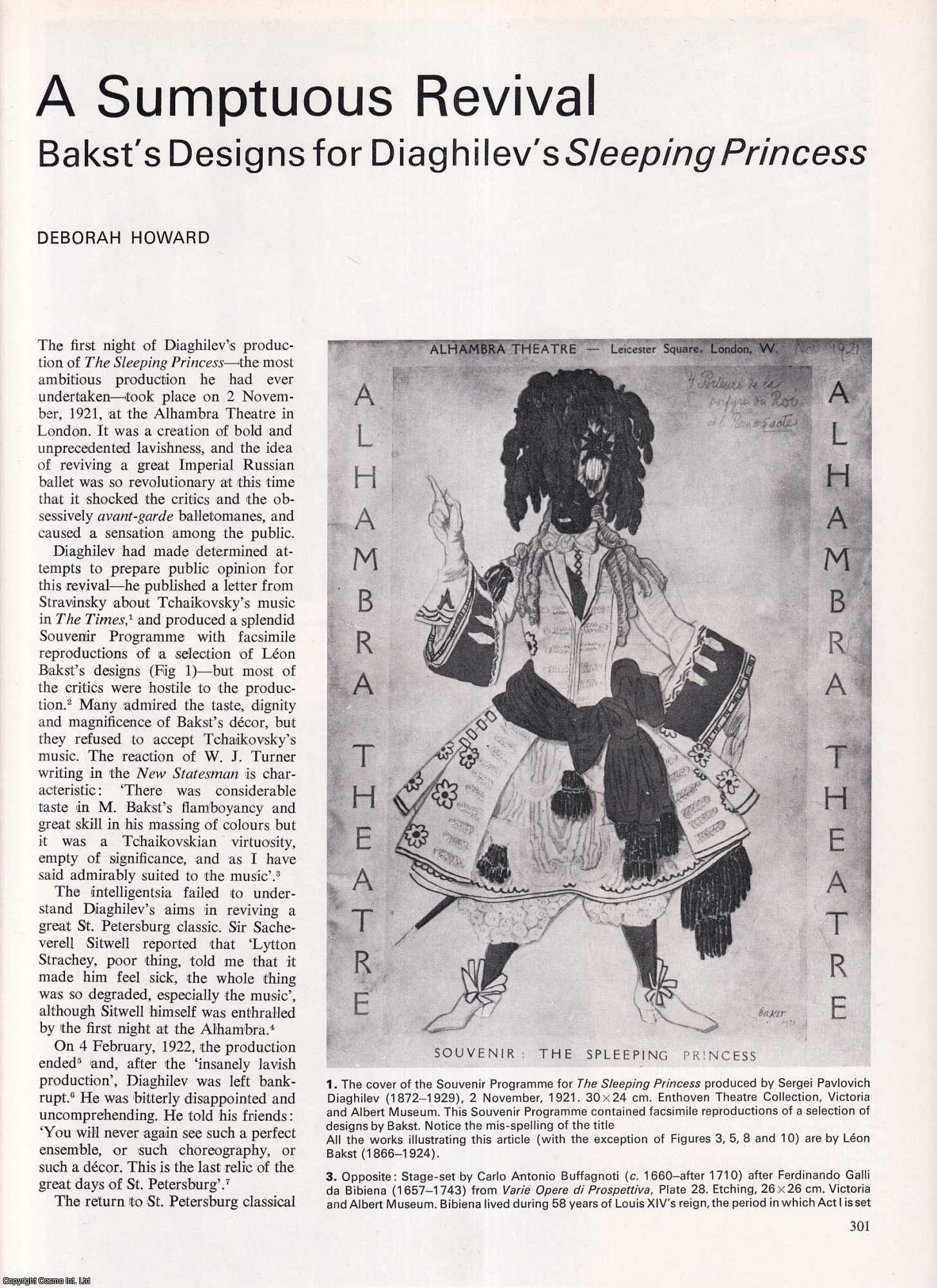Deborah Howard - Bakst's Designs for Diaghilev's Sleeping Princess. An original article from Apollo, International Magazine of the Arts, 1970.