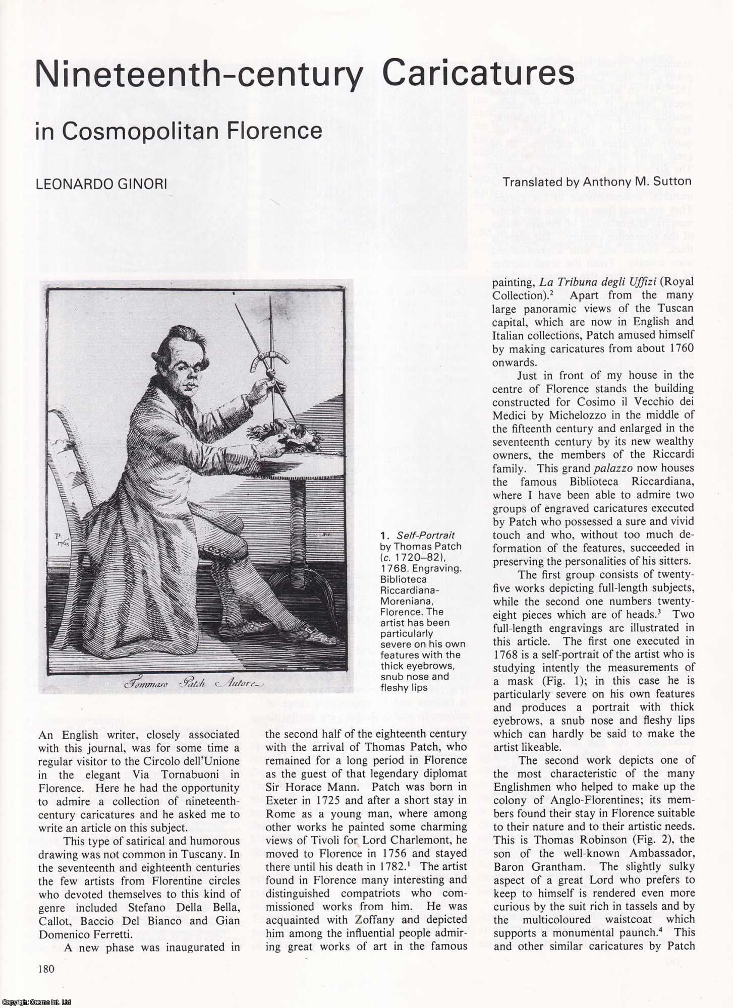 Leonardo Ginori - Nineteenth-Century Caricatures in Cosmopolitan Florence. An original article from Apollo, International Magazine of the Arts, 1981.
