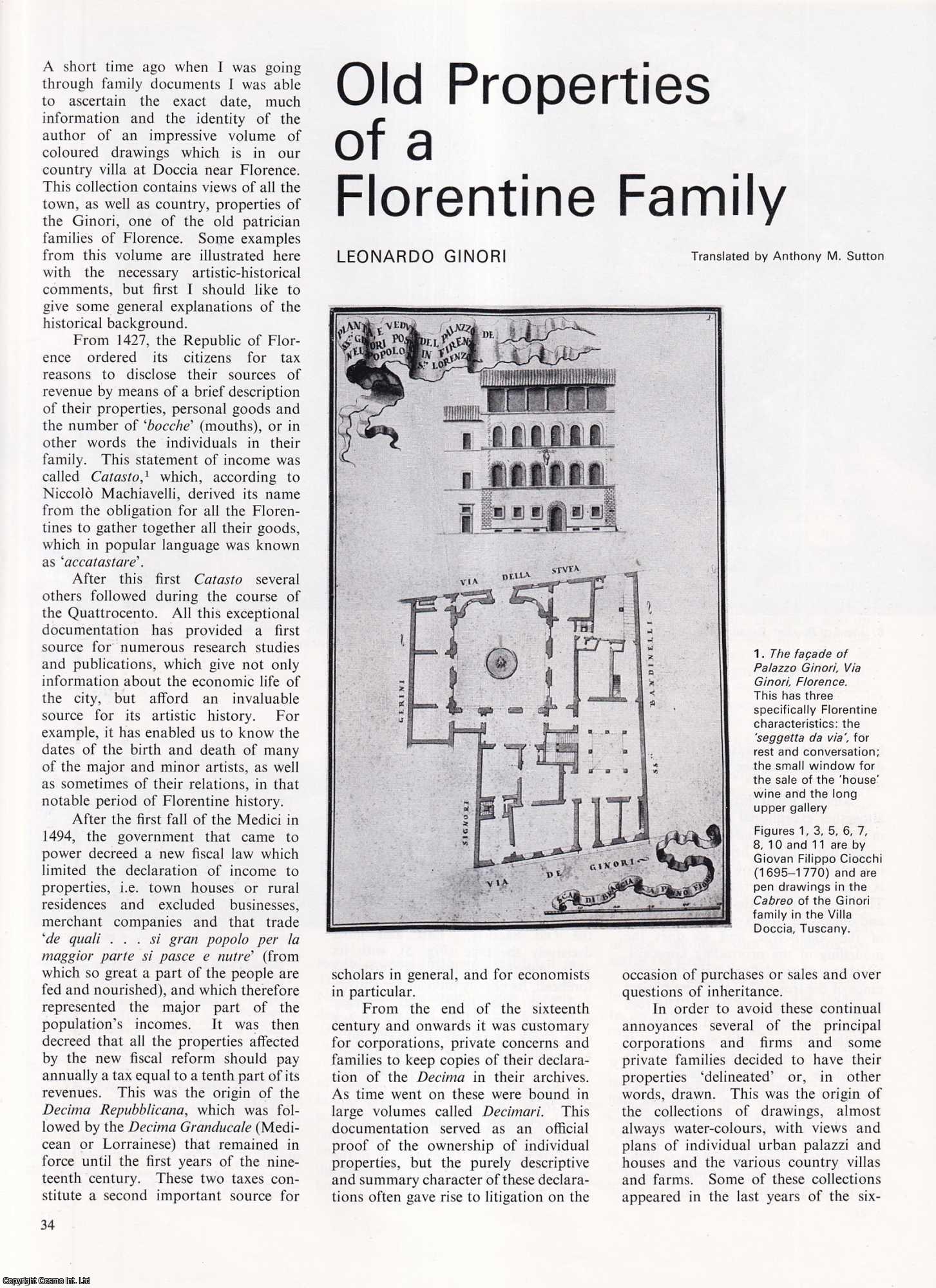 Leonardo Ginori - Old Properties of the Ginori, one of the Old Patrician Families of Florence. An original article from Apollo, International Magazine of the Arts, 1977.