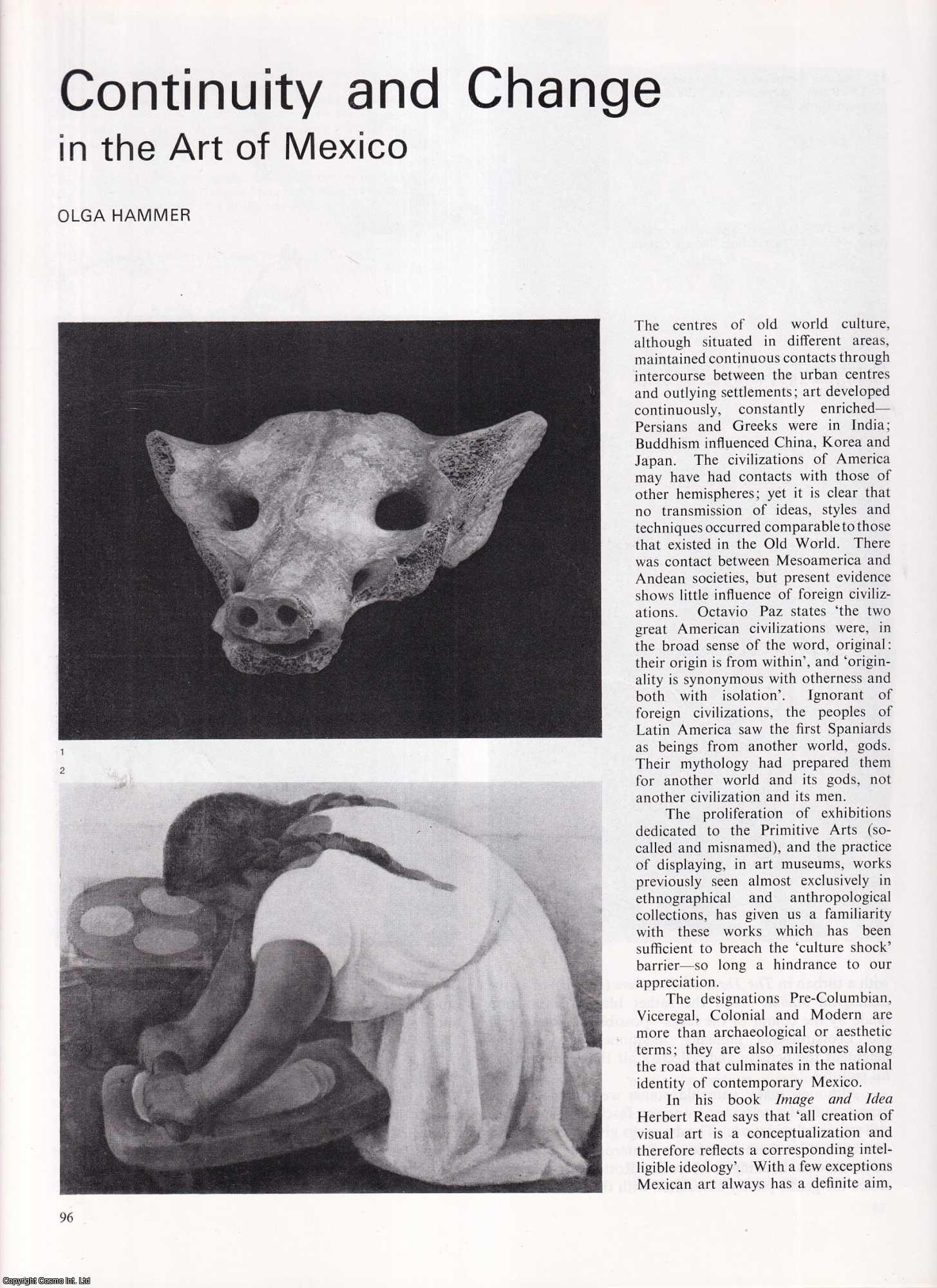 Olga Hammer - Continuity and Change in the Art of Mexico. An original article from Apollo, International Magazine of the Arts, 1978.