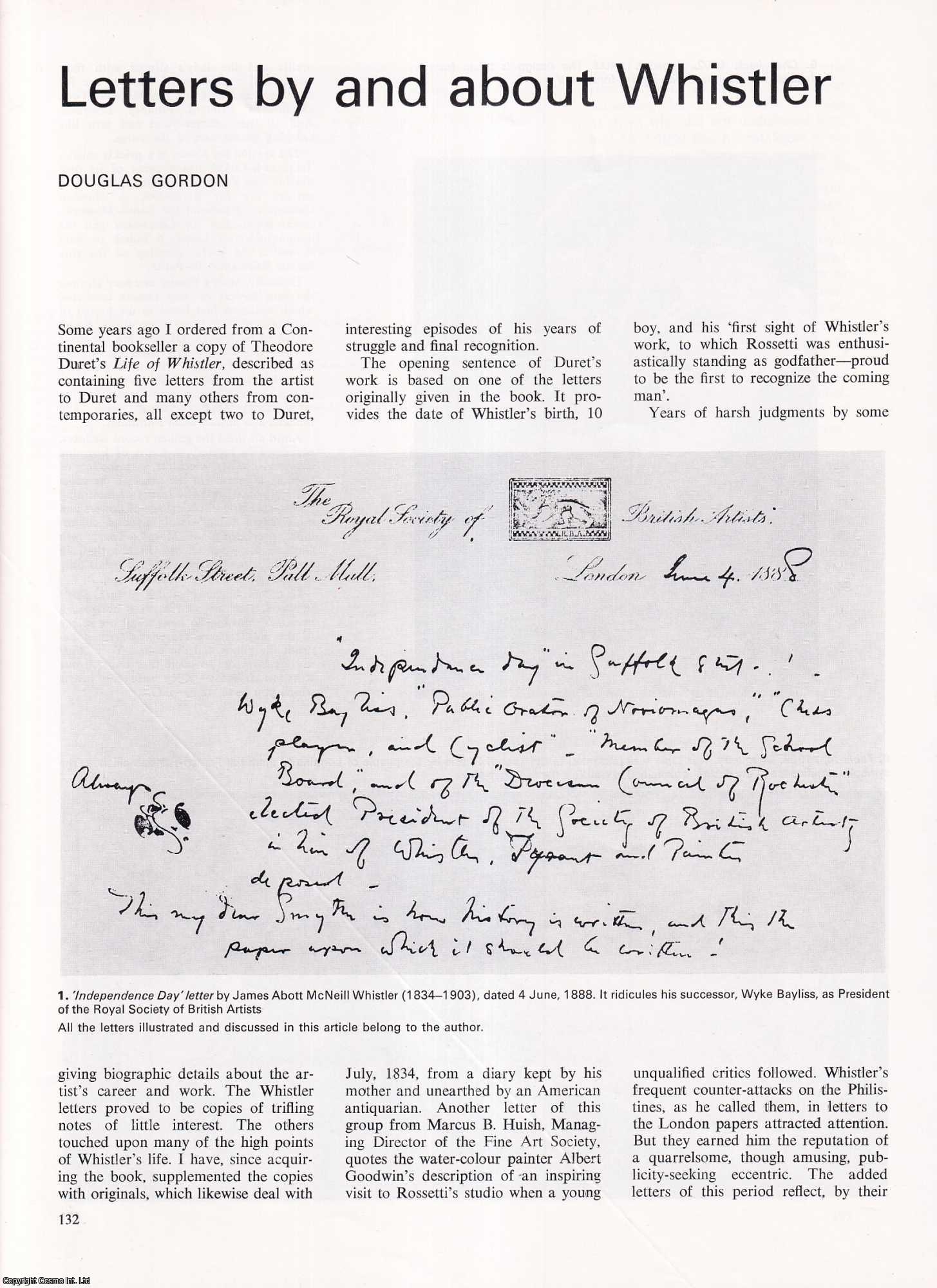 Douglas Gordon - Letters by and about Whistler. An original article from Apollo, International Magazine of the Arts, 1972.