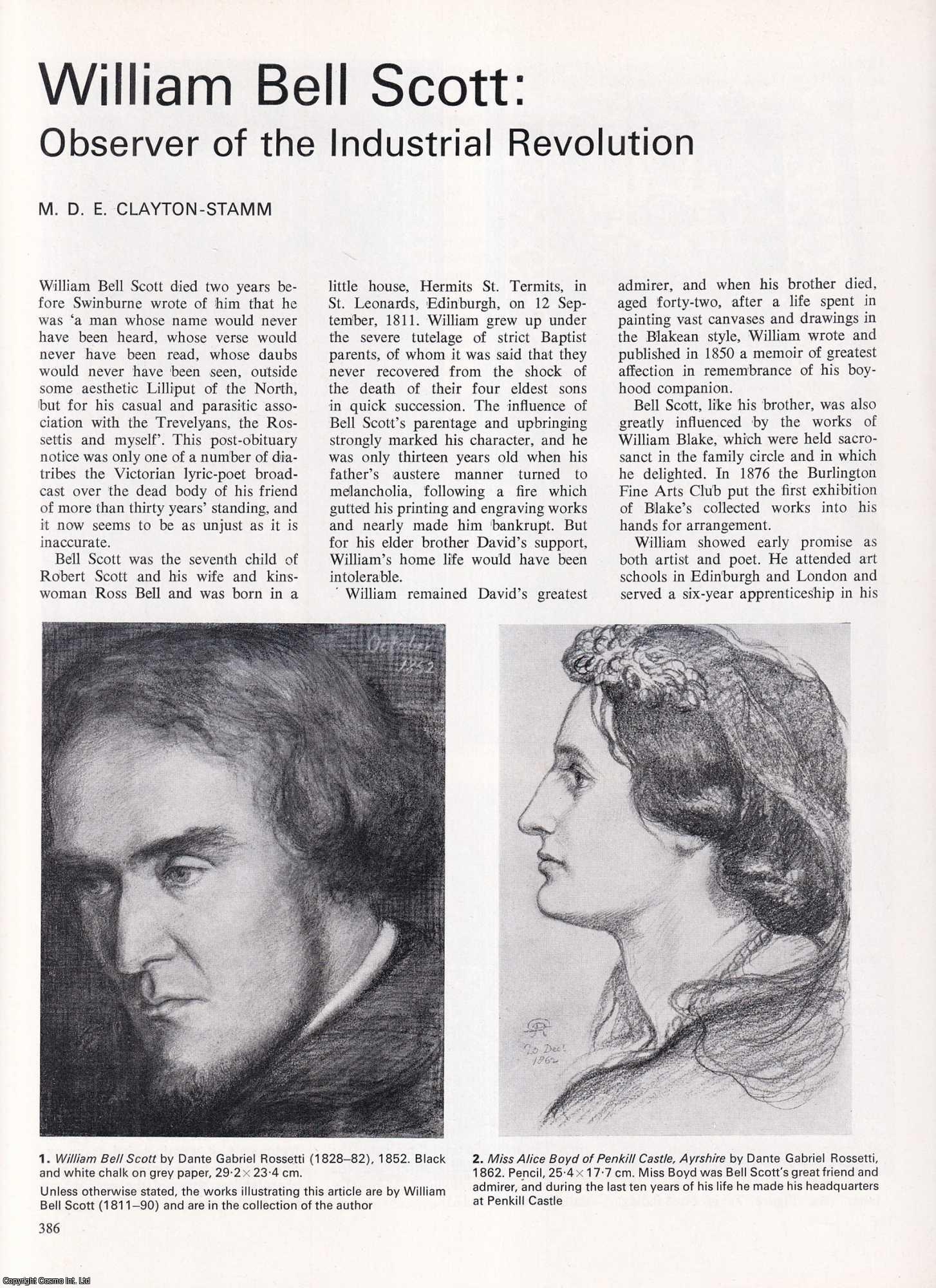 M.D.E. Clayton-Stamm - William Bell Scott: Observer of the Industrial Revolution. An original article from Apollo, International Magazine of the Arts, 1969.