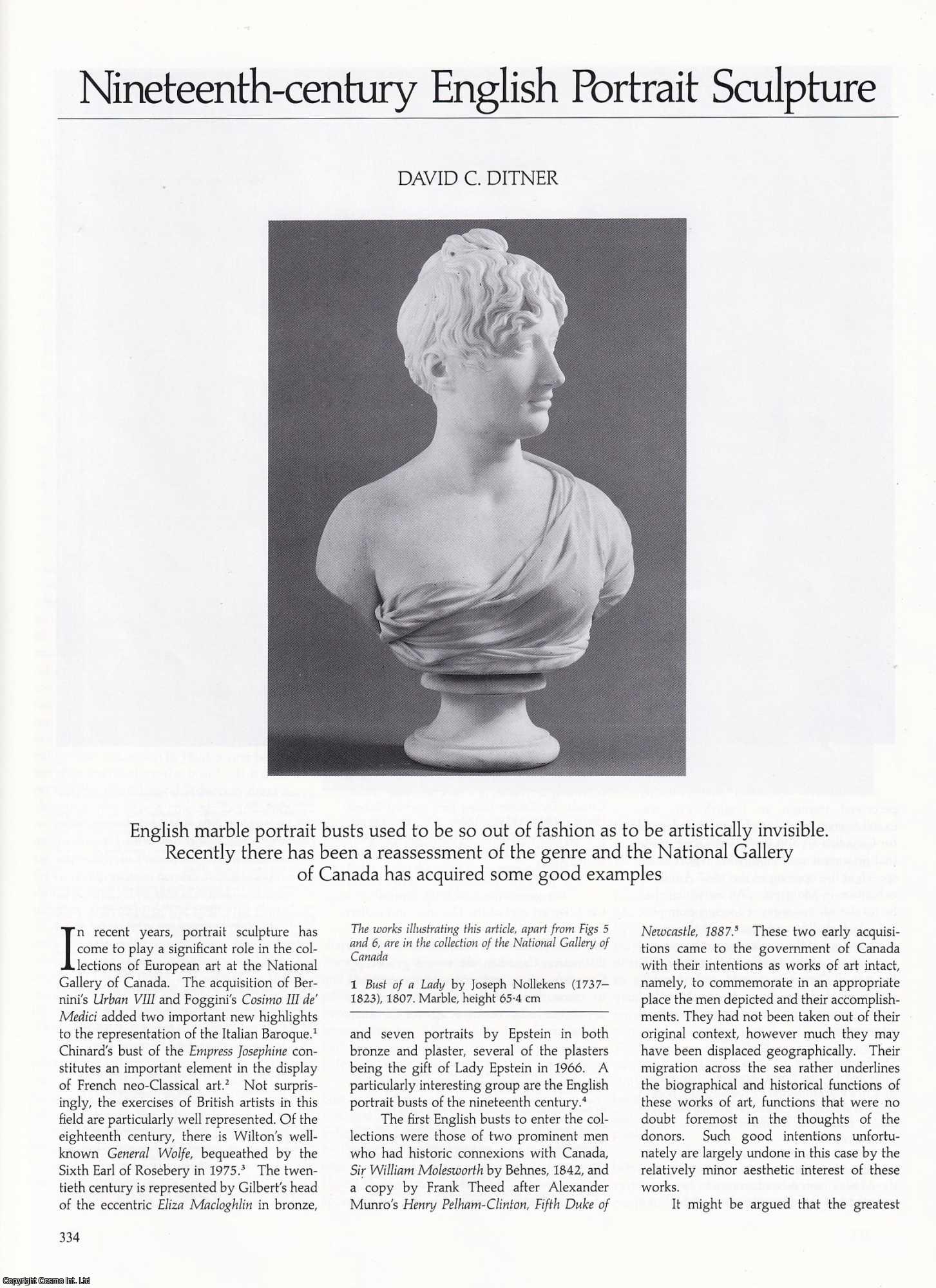 David C. Ditner - Nineteenth-Century English Portrait Sculpture. An original article from Apollo, International Magazine of the Arts, 1988.
