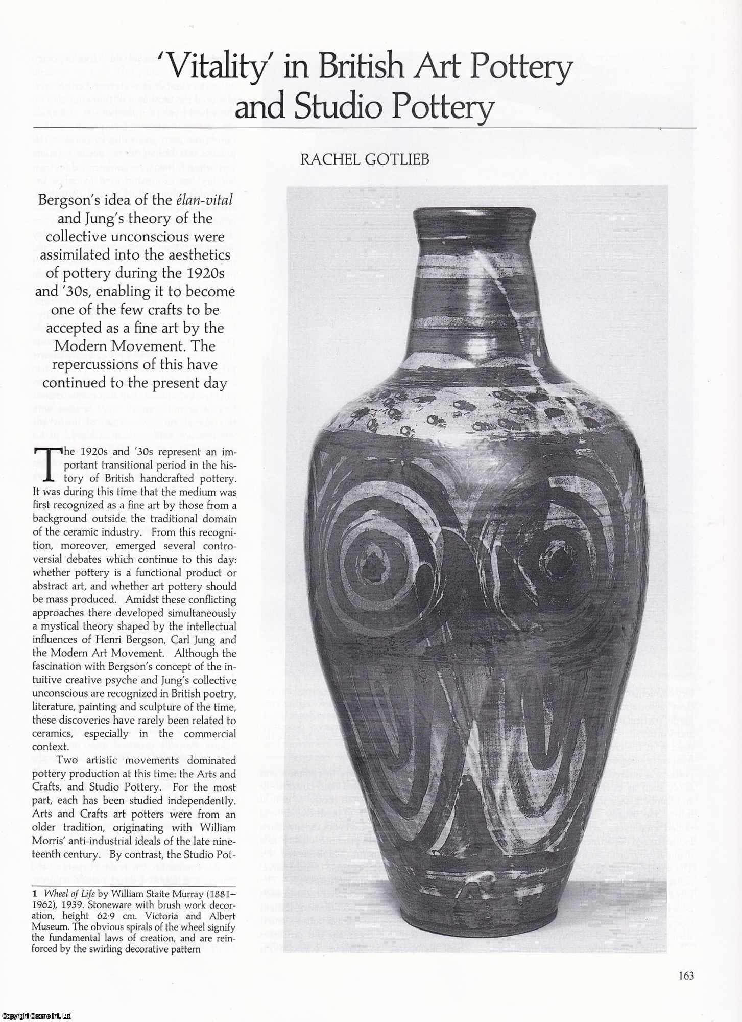 Rachel Gotlieb - Vitality' in British Art Pottery and Studio Pottery. An original article from Apollo, International Magazine of the Arts, 1988.
