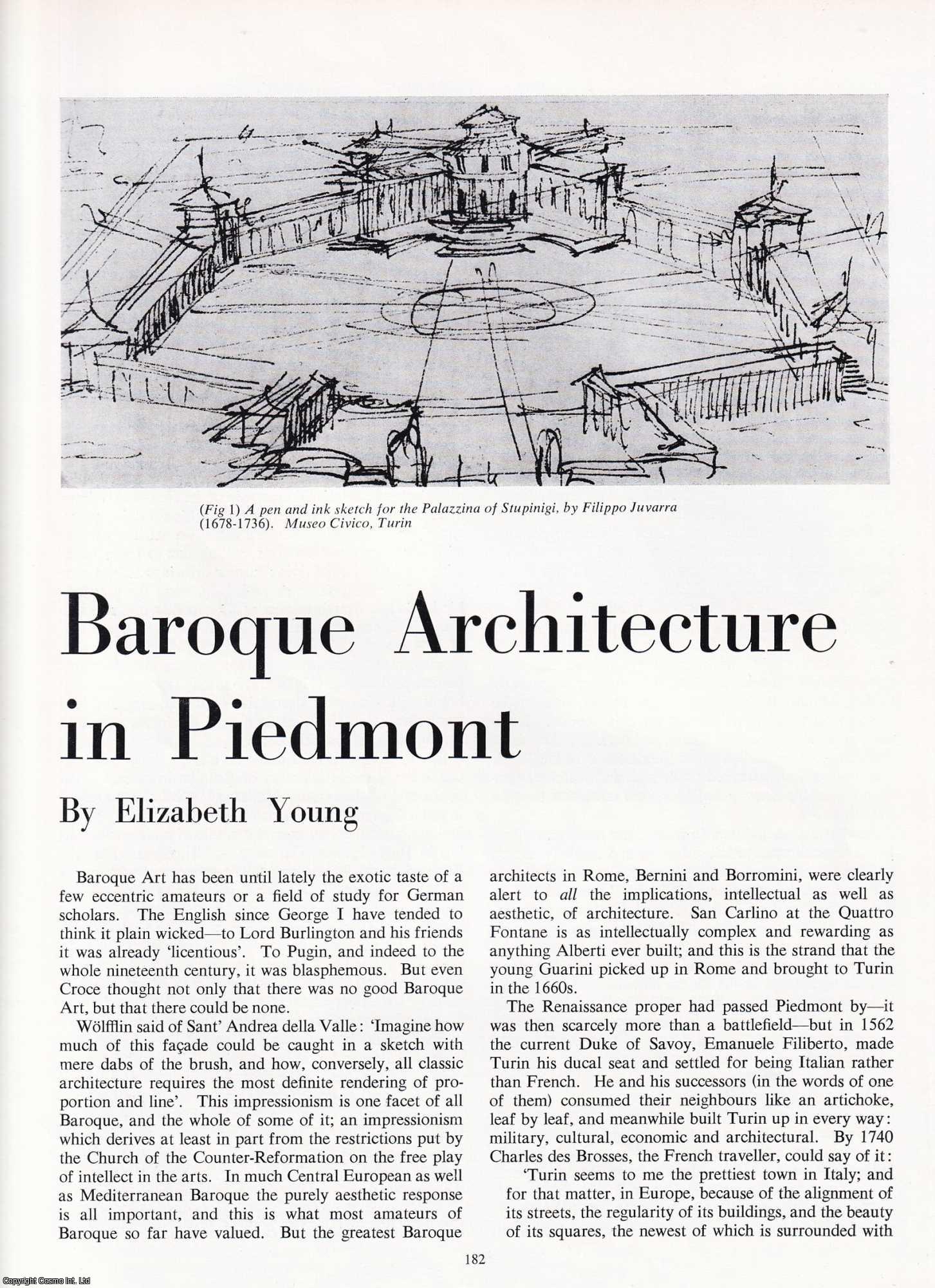 Elizabeth Young, John Fleming - Baroque Architecture in Piedmont. Together with, Piedmontese Sculpture in the Eighteenth Century. Two original articles from Apollo, International Magazine of the Arts.