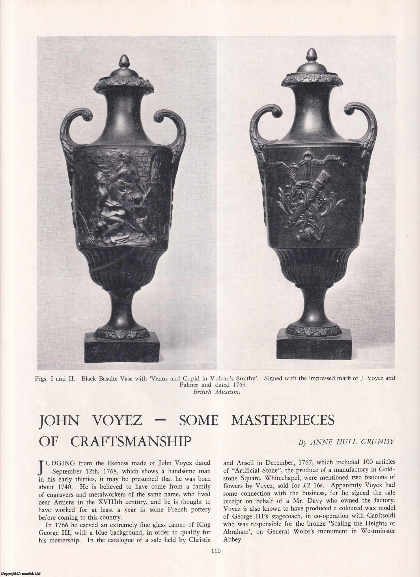 Anne Hull Grundy - John Voyez: Some Masterpieces of Modelled Craftsmanship. An original article from Apollo, International Magazine of the Arts, 1958.