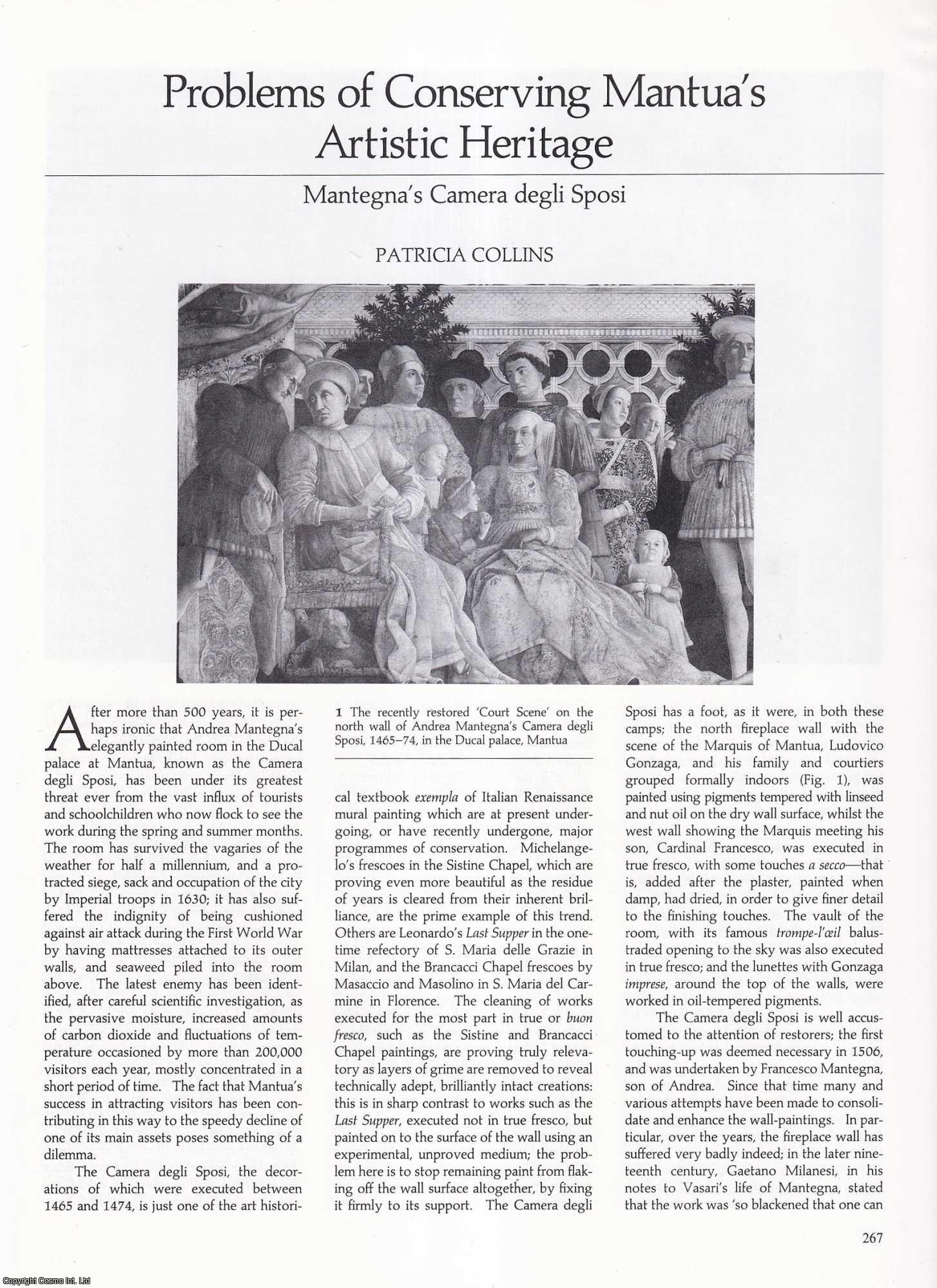 Patricia Collins - Problems of Conserving Mantua's Artistic Heritage: Mantegna's Camera degli Sposi. An original article from Apollo, International Magazine of the Arts, 1987.