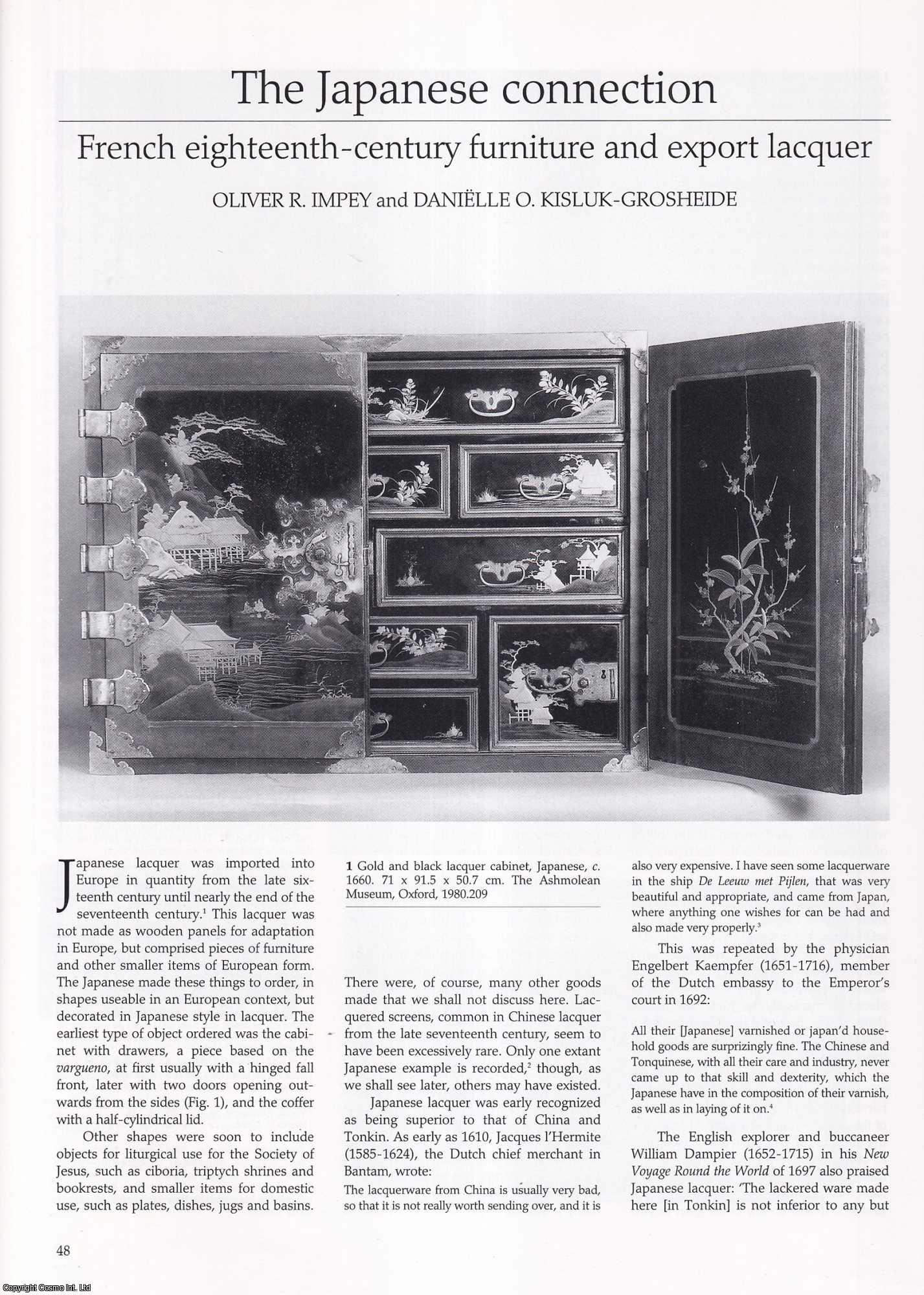 Oliver R. Impey and Danielle O. Kisluk-Grosheide - French Eighteenth-Century Furniture and Export Lacquer: The Japanese Connection. An original article from Apollo, International Magazine of the Arts, 1994.