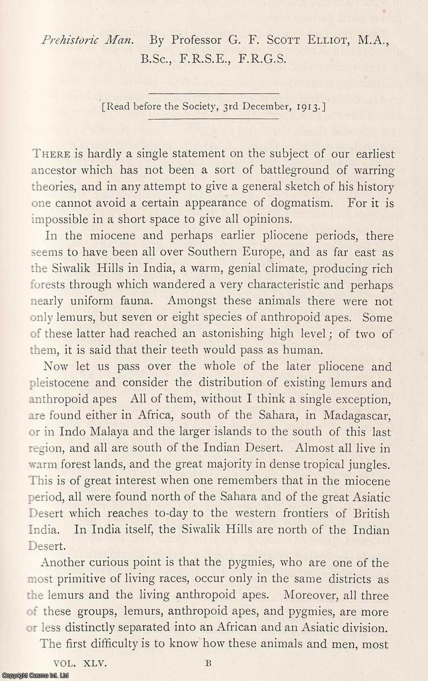 G.F. Scott Elliot - Prehistoric Man. This is an original article from the Proceedings of the Glasgow Philosophical Society, 1913.