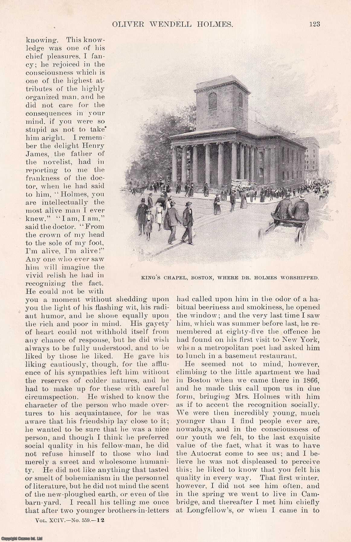 William Dean Howells - Oliver Wendell Holmes: American Physician and Poet. This is an original article from the Harper's Monthly Magazine, 1896.