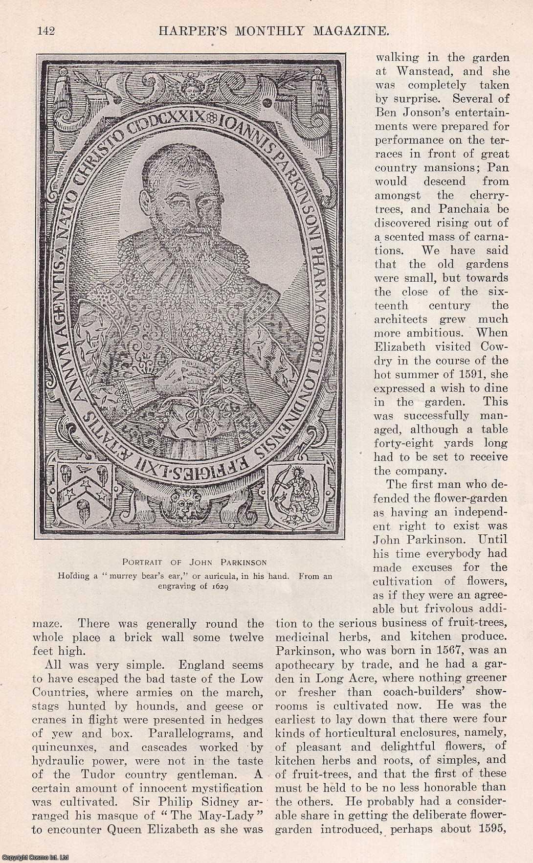 Edmund Gosse - Elizabethan Flower-Gardens. This is an original article from the Harper's Monthly Magazine, 1905.