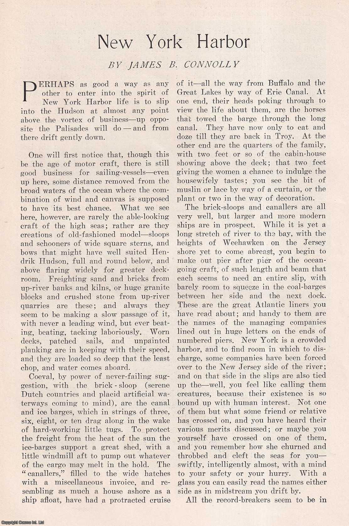 James B. Connolly - New York Harbor. This is an original article from the Harper's Monthly Magazine, 1905.