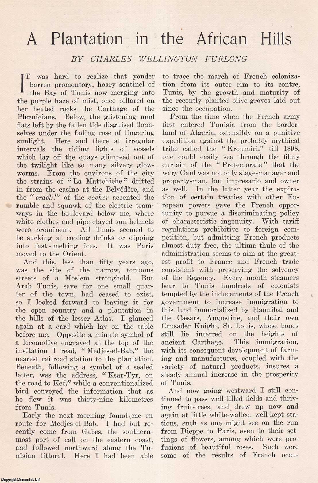 Charles Wellington Furlong - Tunis: A Plantation in the African Hills. This is an original article from the Harper's Monthly Magazine, 1907.