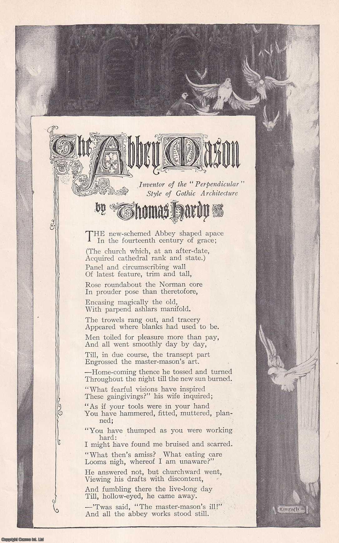 Thomas Hardy - The Abbey Mason - a Poem. This is an original article from the Harper's Monthly Magazine, 1912.
