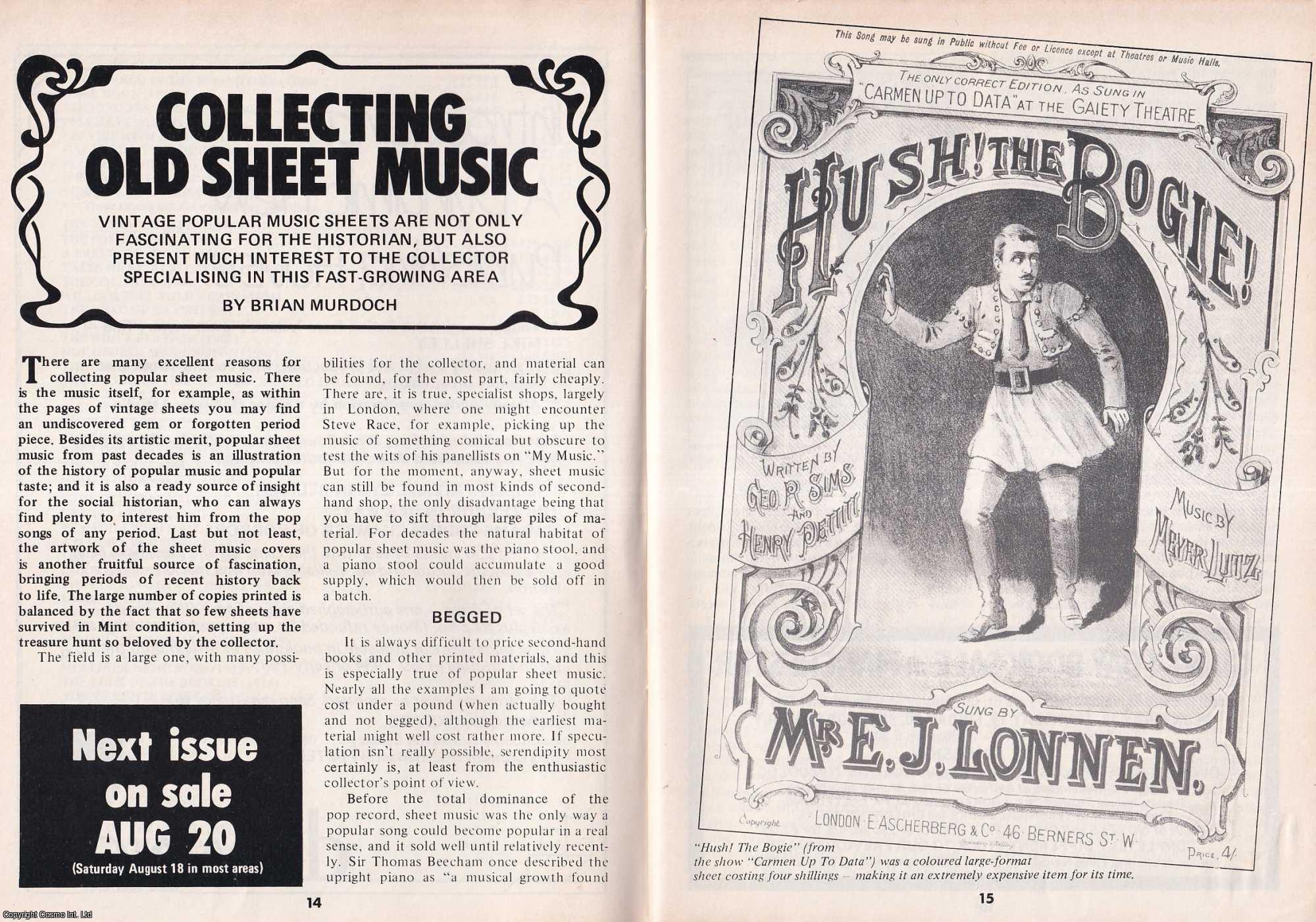 Brian Murdoch - Collecting Old Sheet Music. This is an original article separated from an issue of The Book & Magazine Collector publication, 1984.