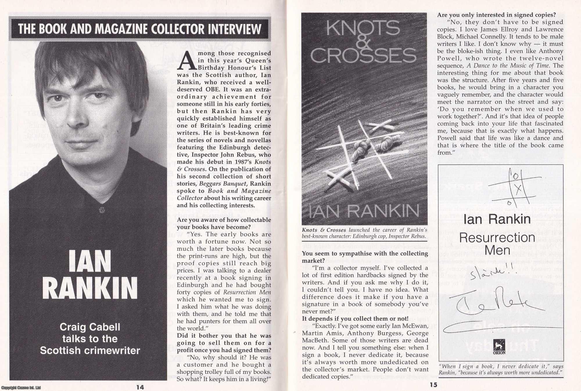 Craig Cabell - Ian Rankin, Scottish writer. This is an original article separated from an issue of The Book & Magazine Collector publication, 2002.