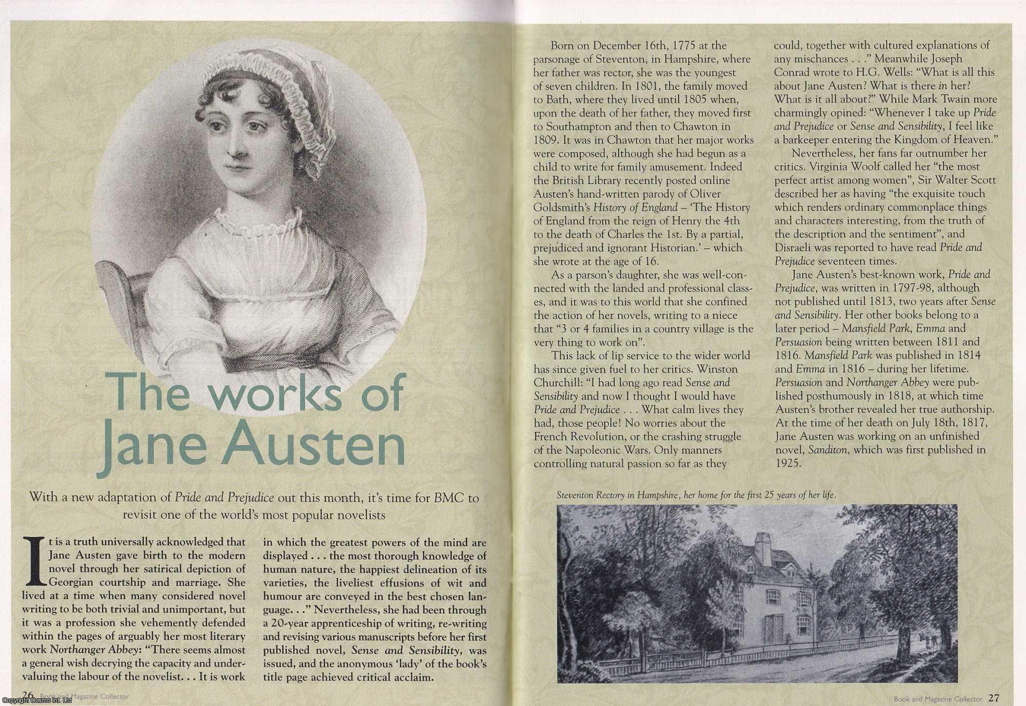 Unstated - The Works of Jane Austen. This is an original article separated from an issue of The Book & Magazine Collector publication.